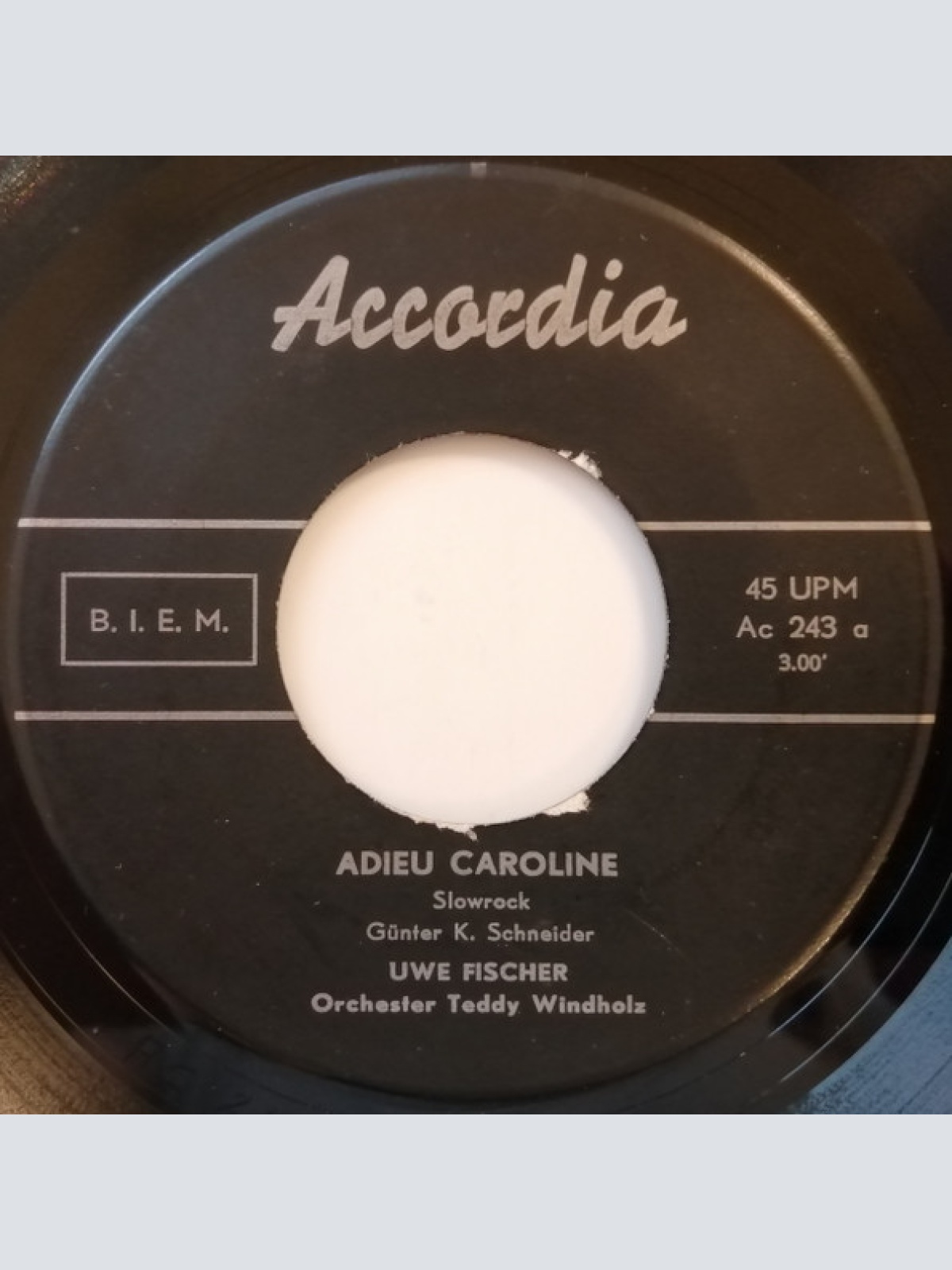 Vinyl / Uwe Fischer (3) - Adieu Caroline / Sim-Sala-Bim