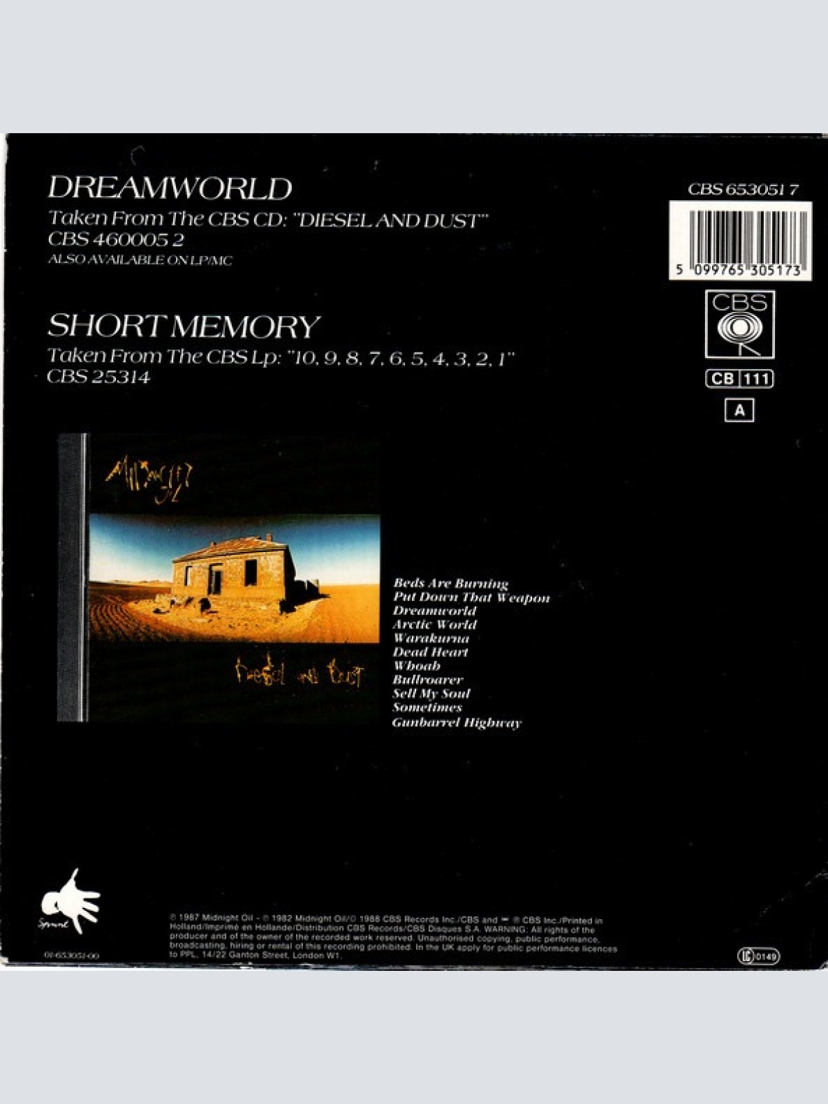 Vinyl / Midnight Oil - Dreamworld