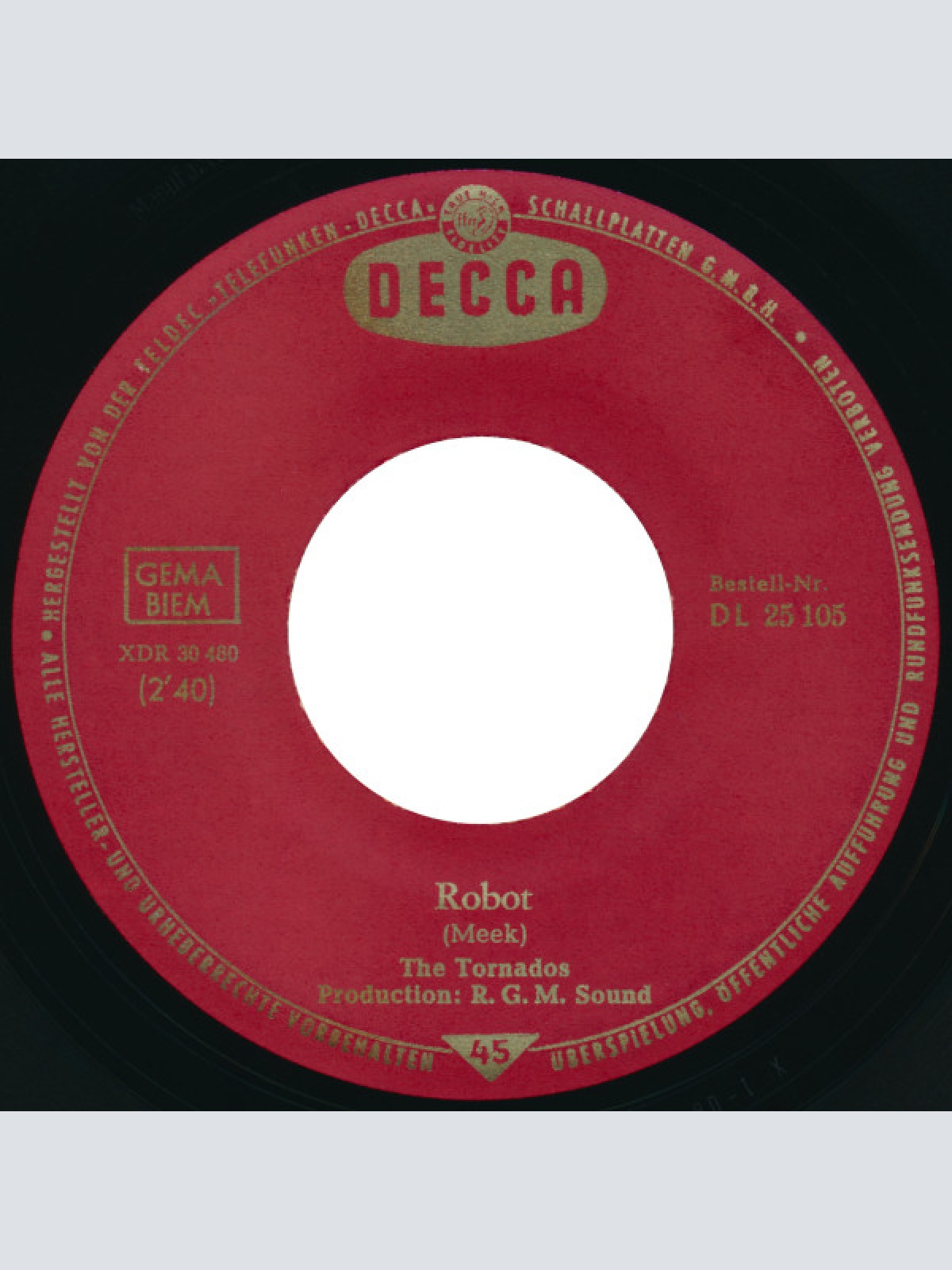 Vinyl / The Tornados - Robot