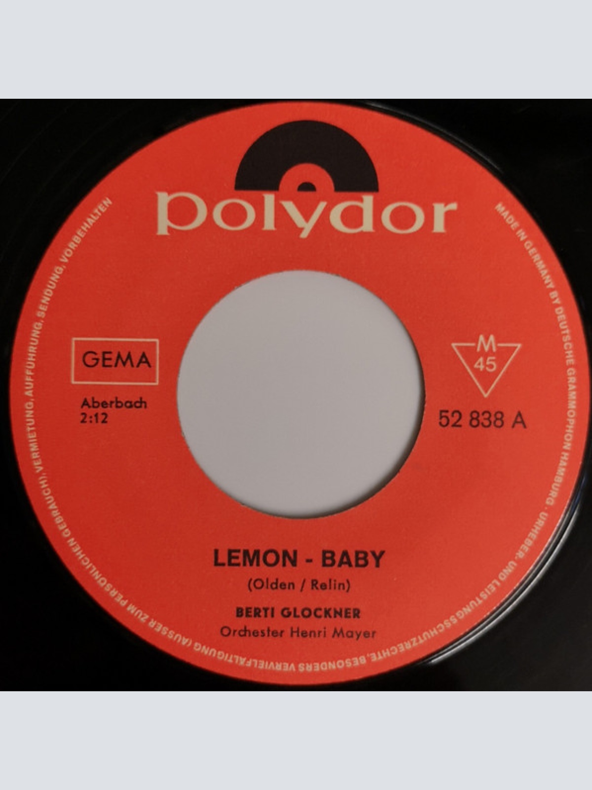 Vinyl / Berti Glockner - Lemon Baby / Wer Das Kleine Einmaleins Nicht Kennt