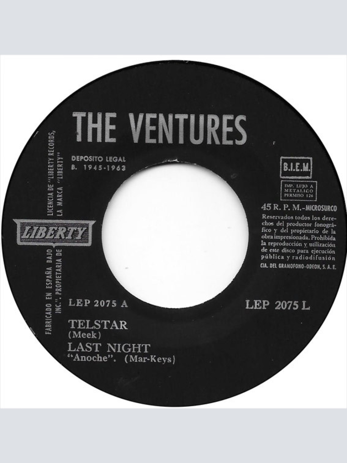 Vinyl / The Ventures - Telstar / The Lonely Bull / Percolator / Last Night