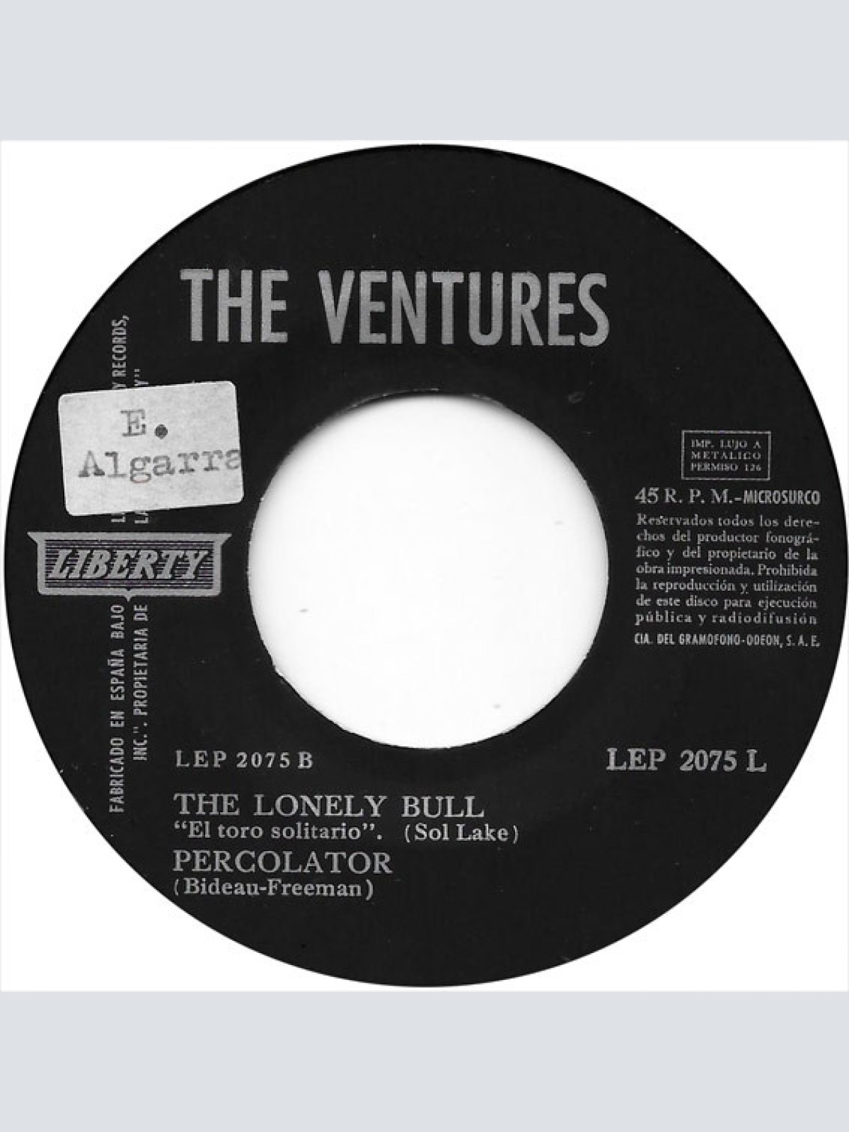 Vinyl / The Ventures - Telstar / The Lonely Bull / Percolator / Last Night