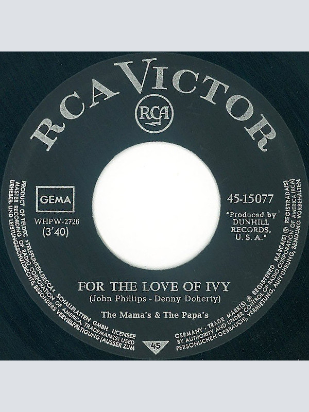 Vinyl / The Mamas & The Papas - For The Love Of Ivy / Strange Young Girls