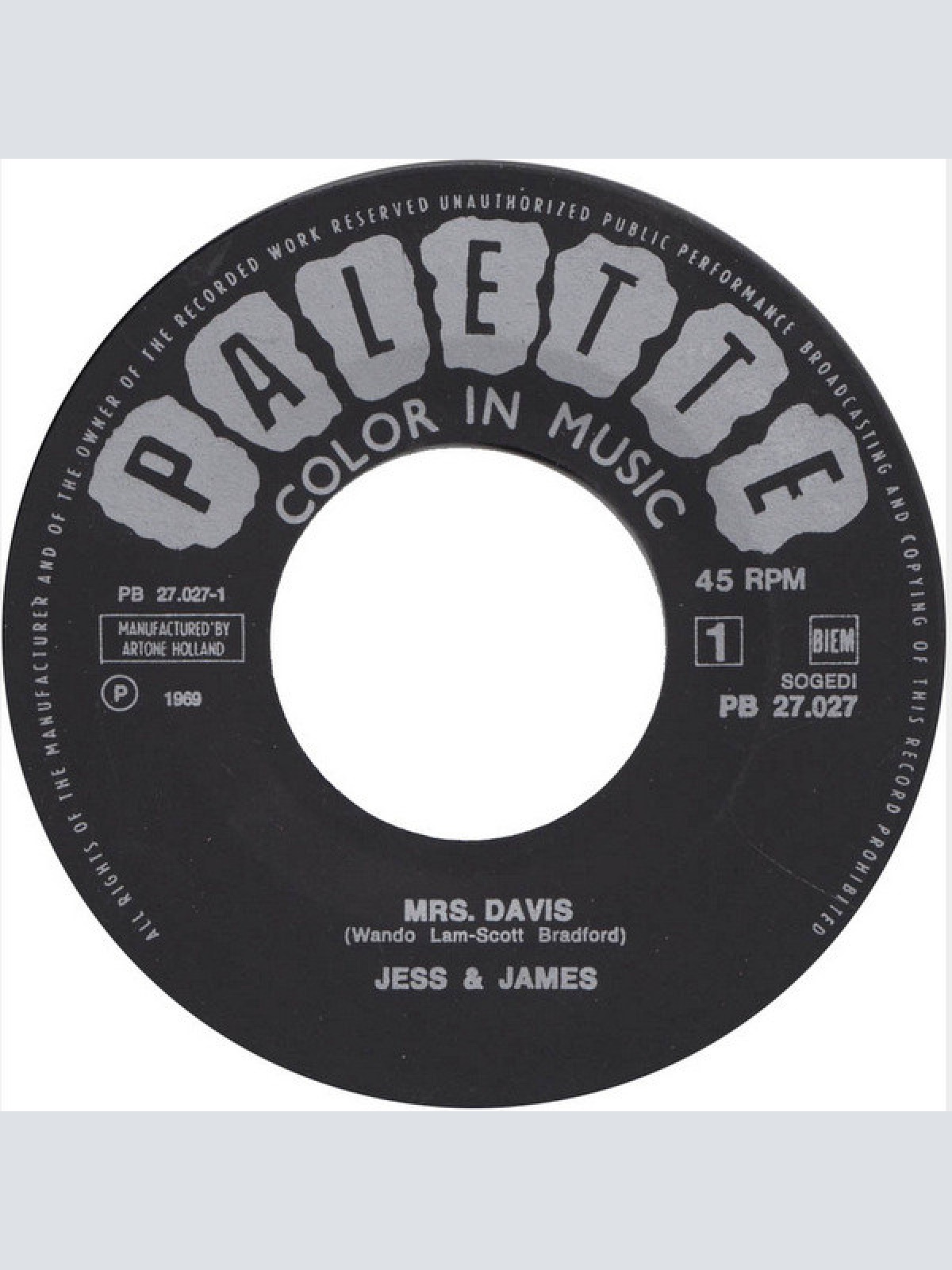 Vinyl / Jess & James - Mrs. Davis