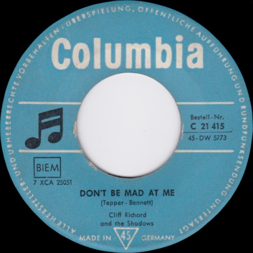 Vinyl / Cliff Richard And The Shadows* - Don't Be Mad At Me