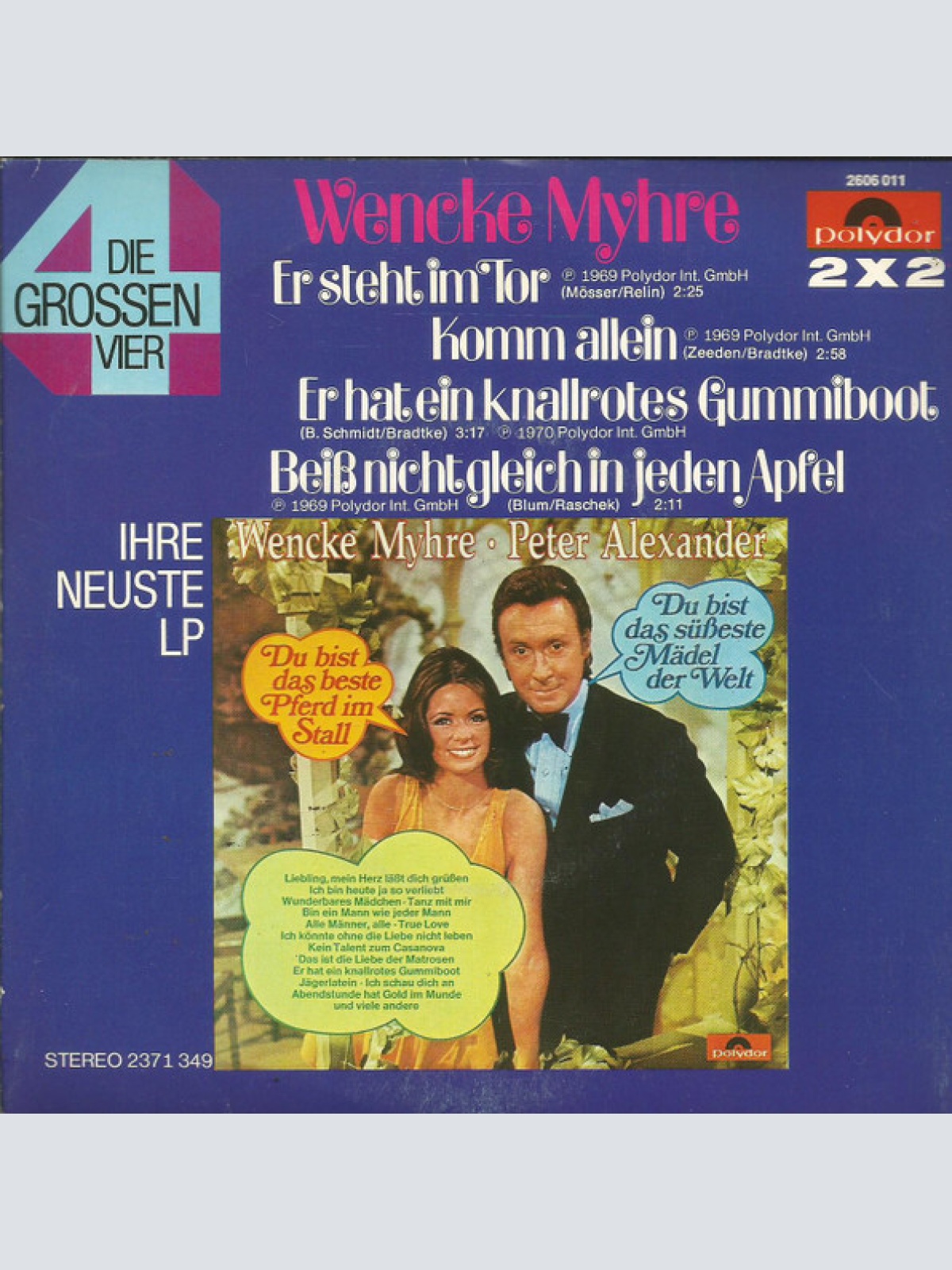 Vinyl / Wencke Myhre - Die Grossen Vier Von Wencke Myhre