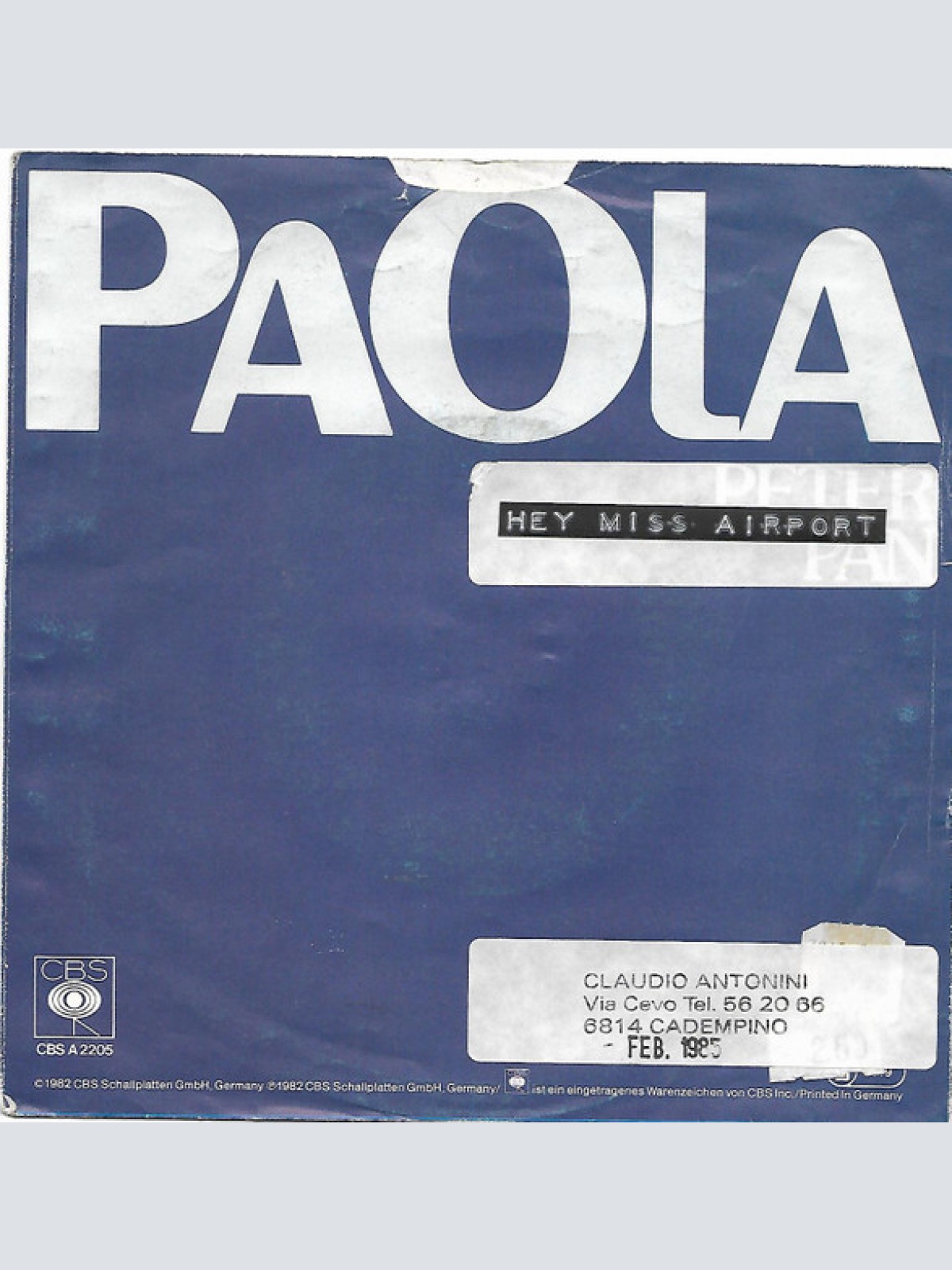 Vinyl / Paola (2) - Peter Pan