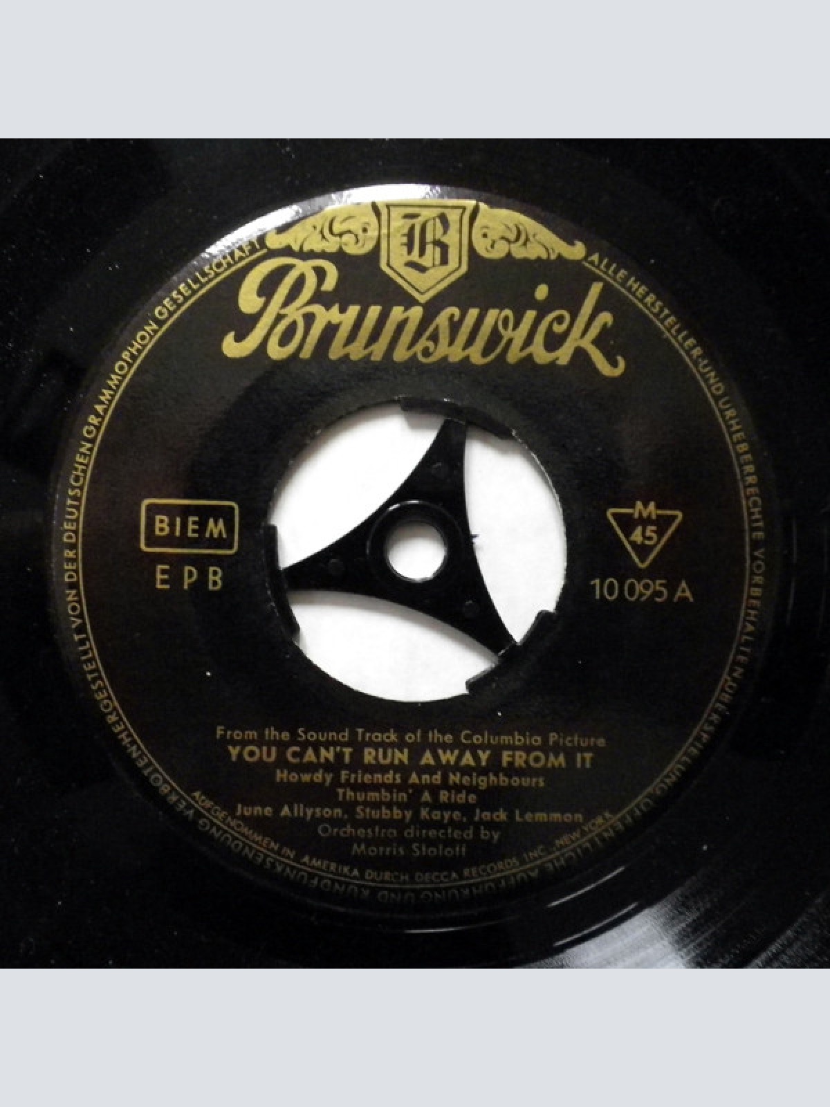 Vinyl / June Allyson, Jack Lemmon And Stubby Kaye / Morris Stoloff Conducting The Columbia Pictures Orchestra - You Can't Run Away From It (Original Soundtrack)