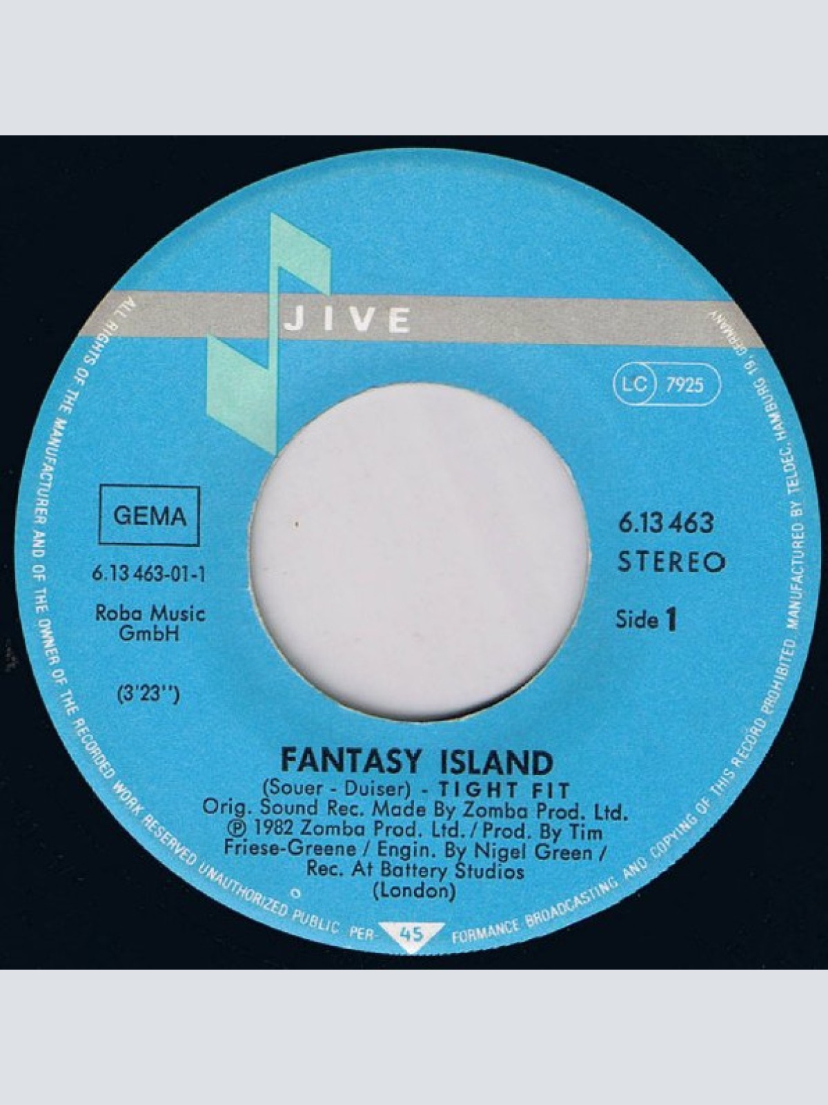 Vinyl / Tight Fit - Fantasy Island