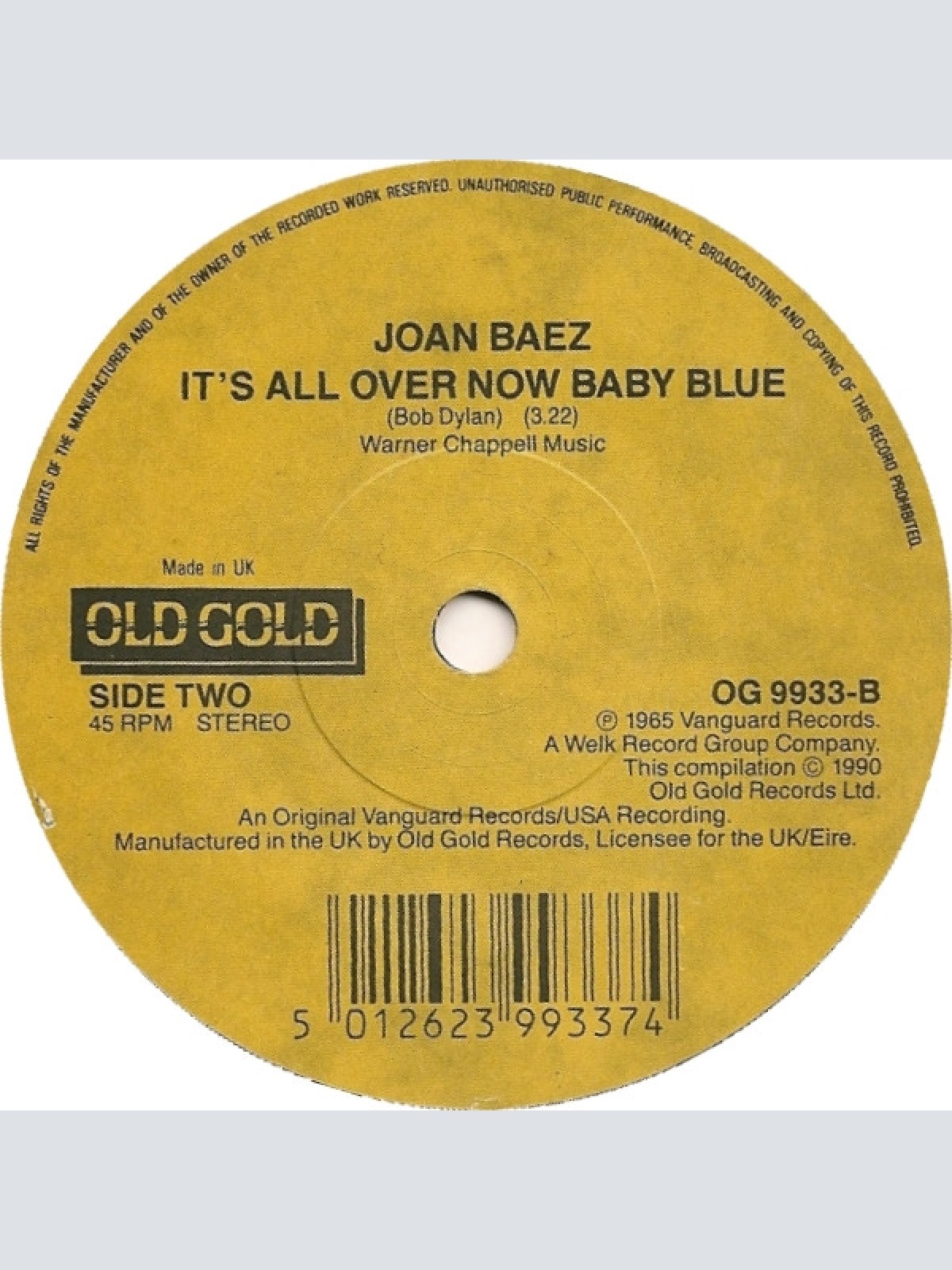 Vinyl / Joan Baez - There But For Fortune