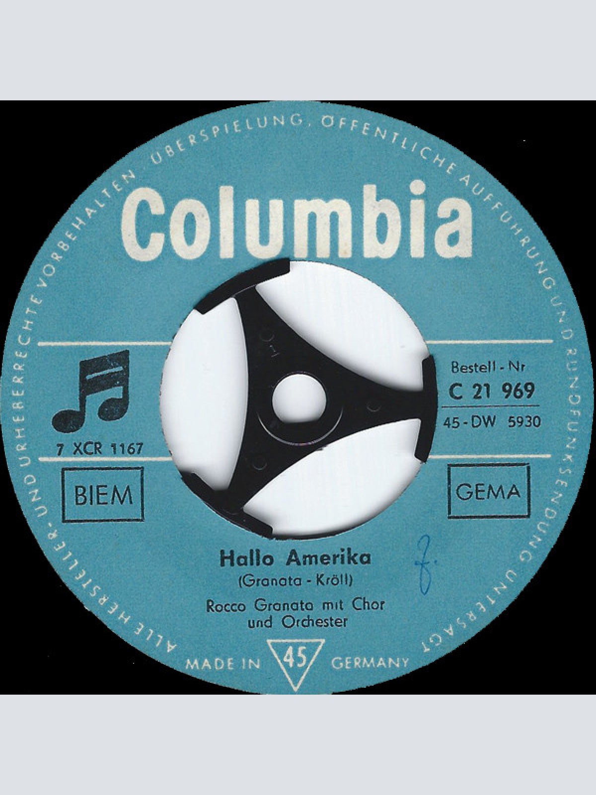 Vinyl / Rocco Granata - Pepito / Hallo Amerika