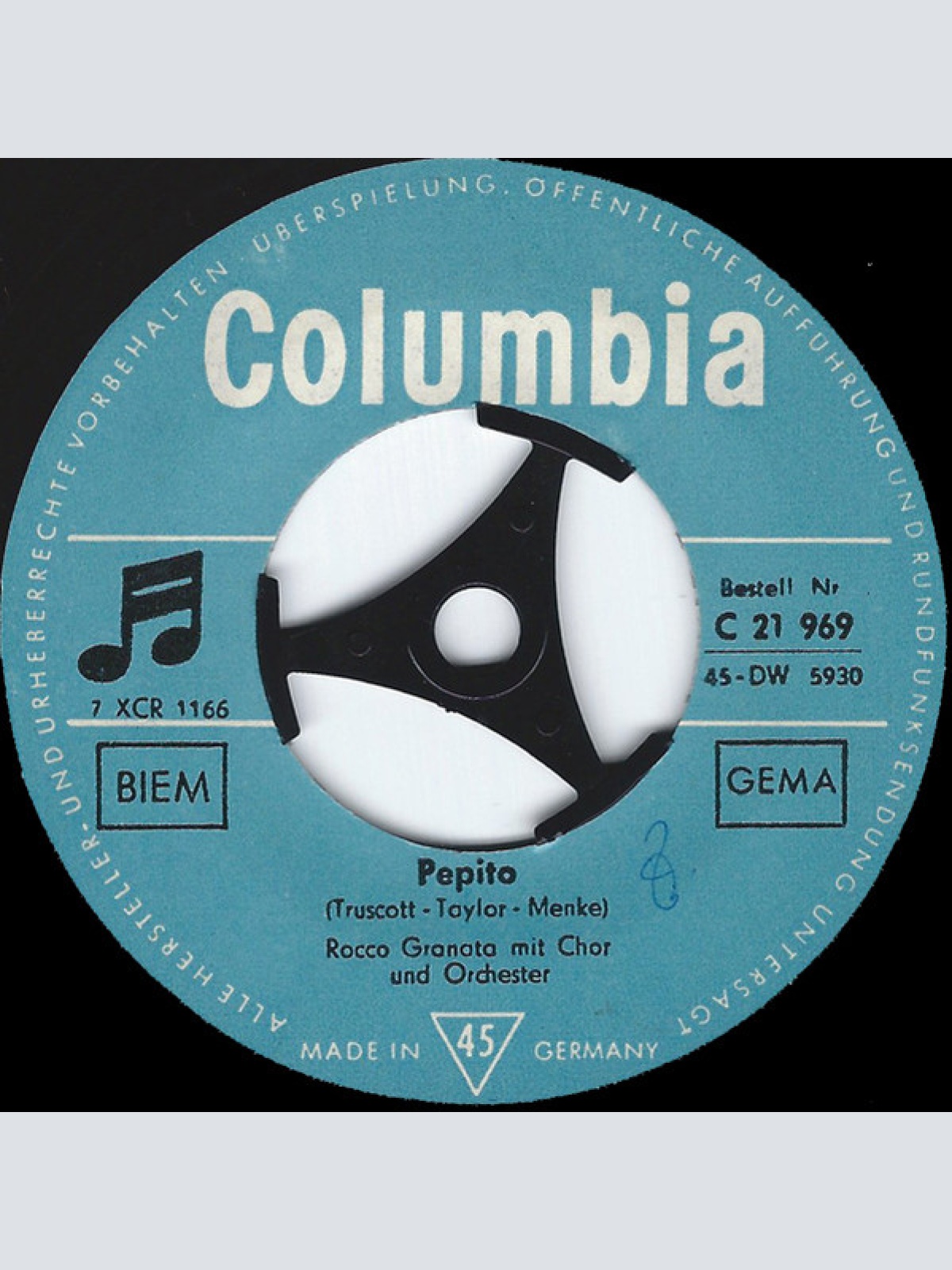 Vinyl / Rocco Granata - Pepito / Hallo Amerika