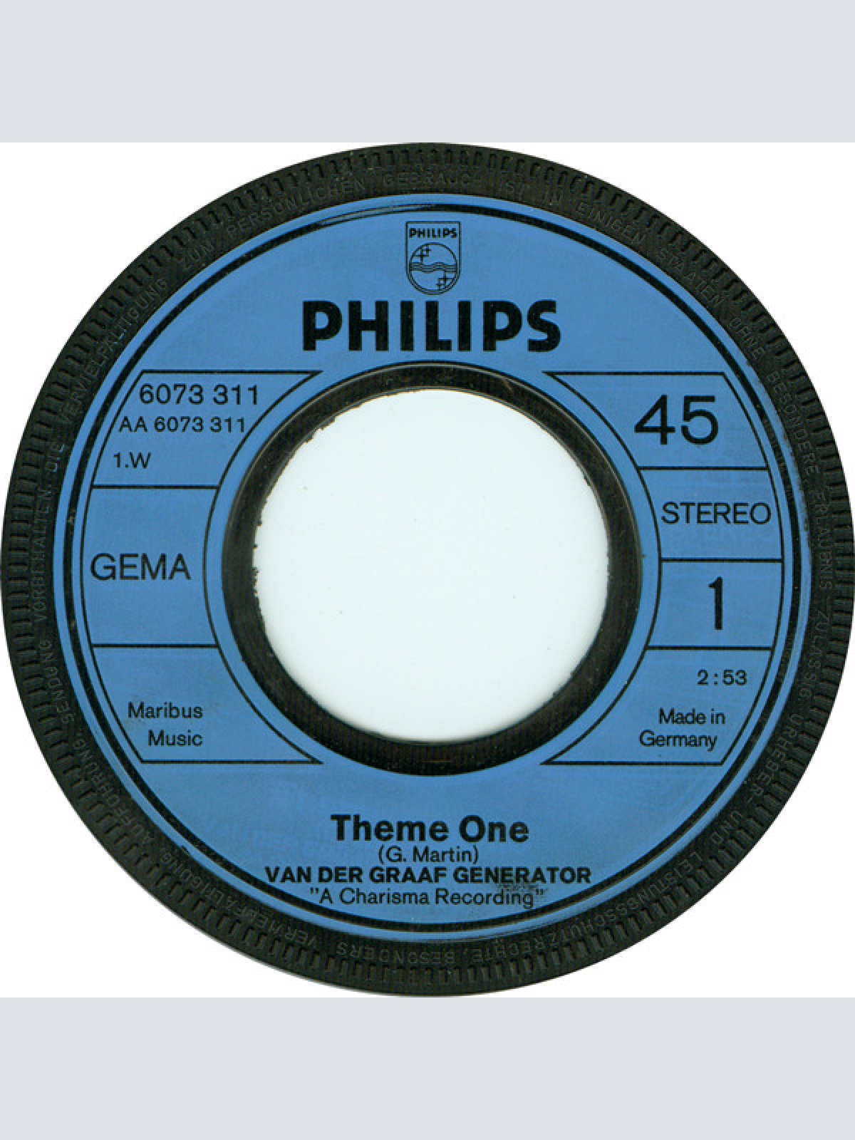 Vinyl / Van Der Graaf Generator - Theme One