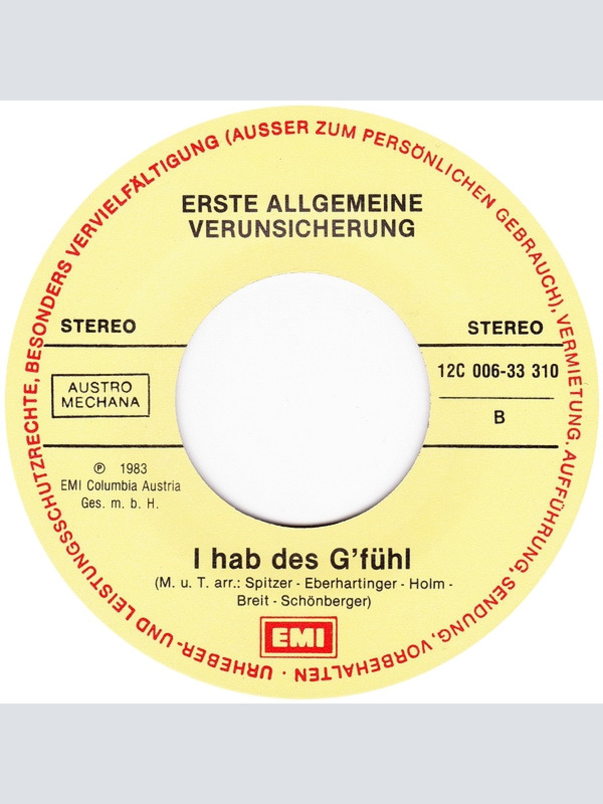 Vinyl / Erste Allgemeine Verunsicherung* - Der Alpen-Rap