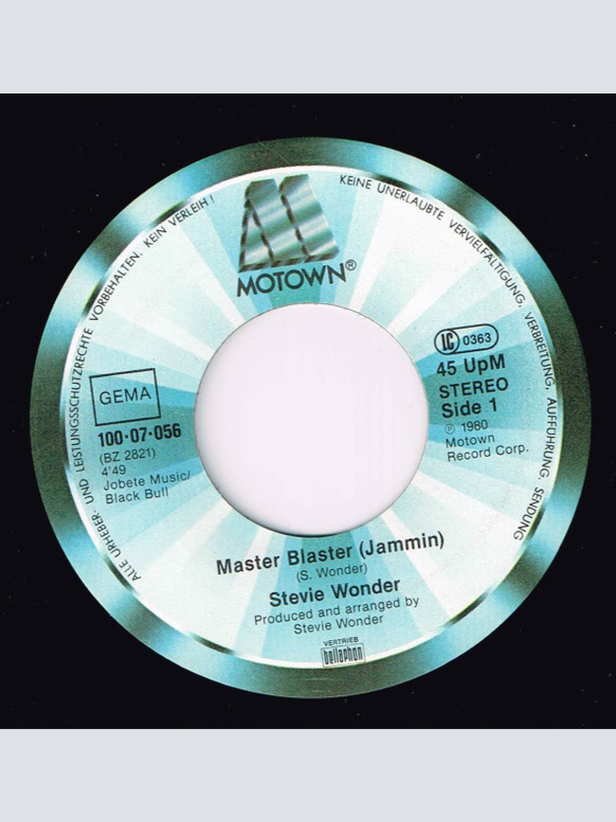 Vinyl / Stevie Wonder - Master Blaster (Jammin')