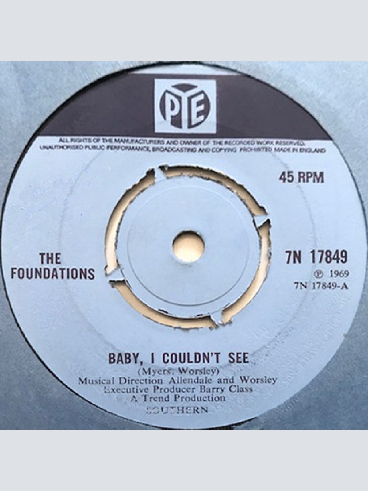 Vinyl / The Foundations - Baby, I Couldn't See