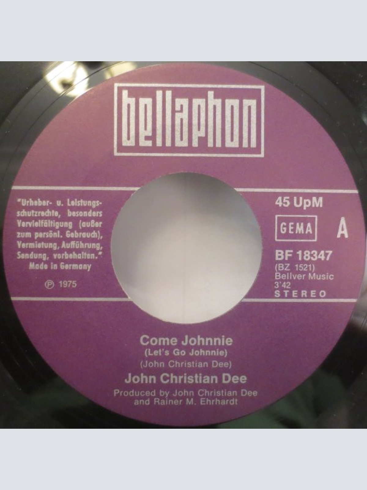 Vinyl / John Christian Dee - Come Johnnie