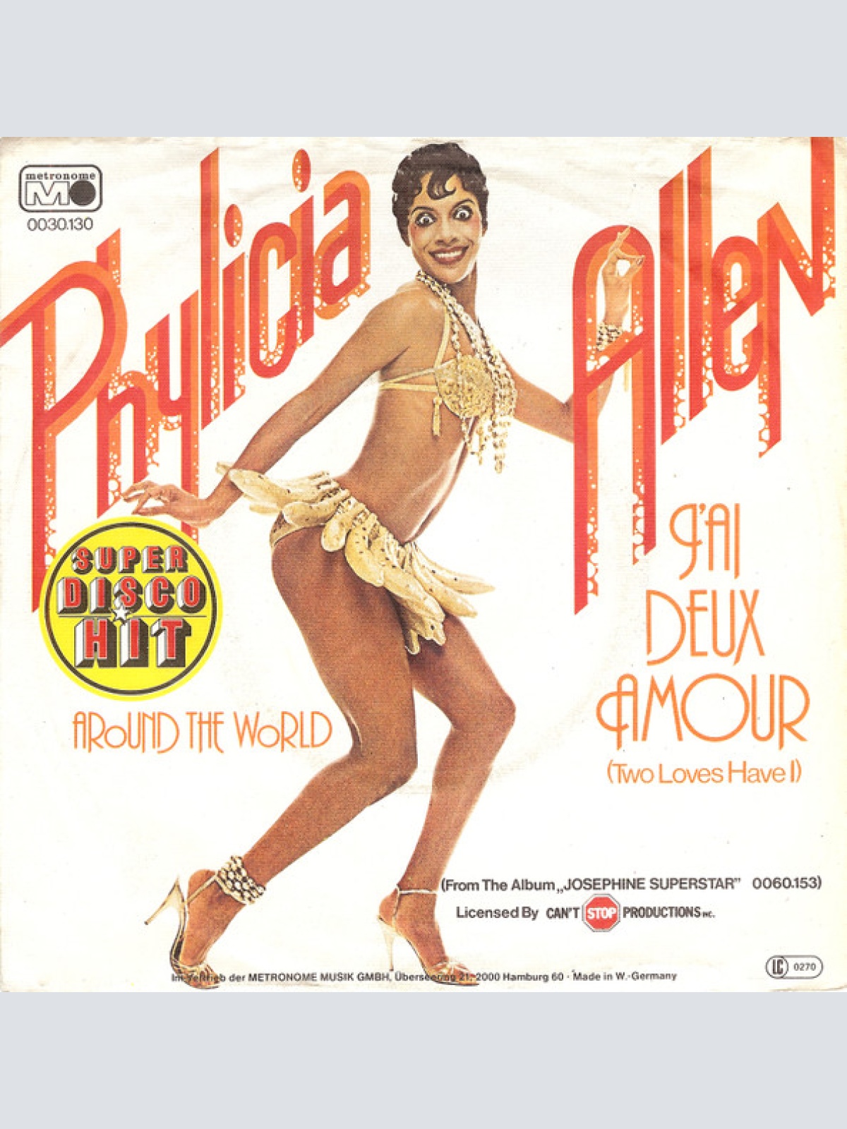Vinyl / Phylicia Allen - J'ai Deux Amours (Two Loves Have I)