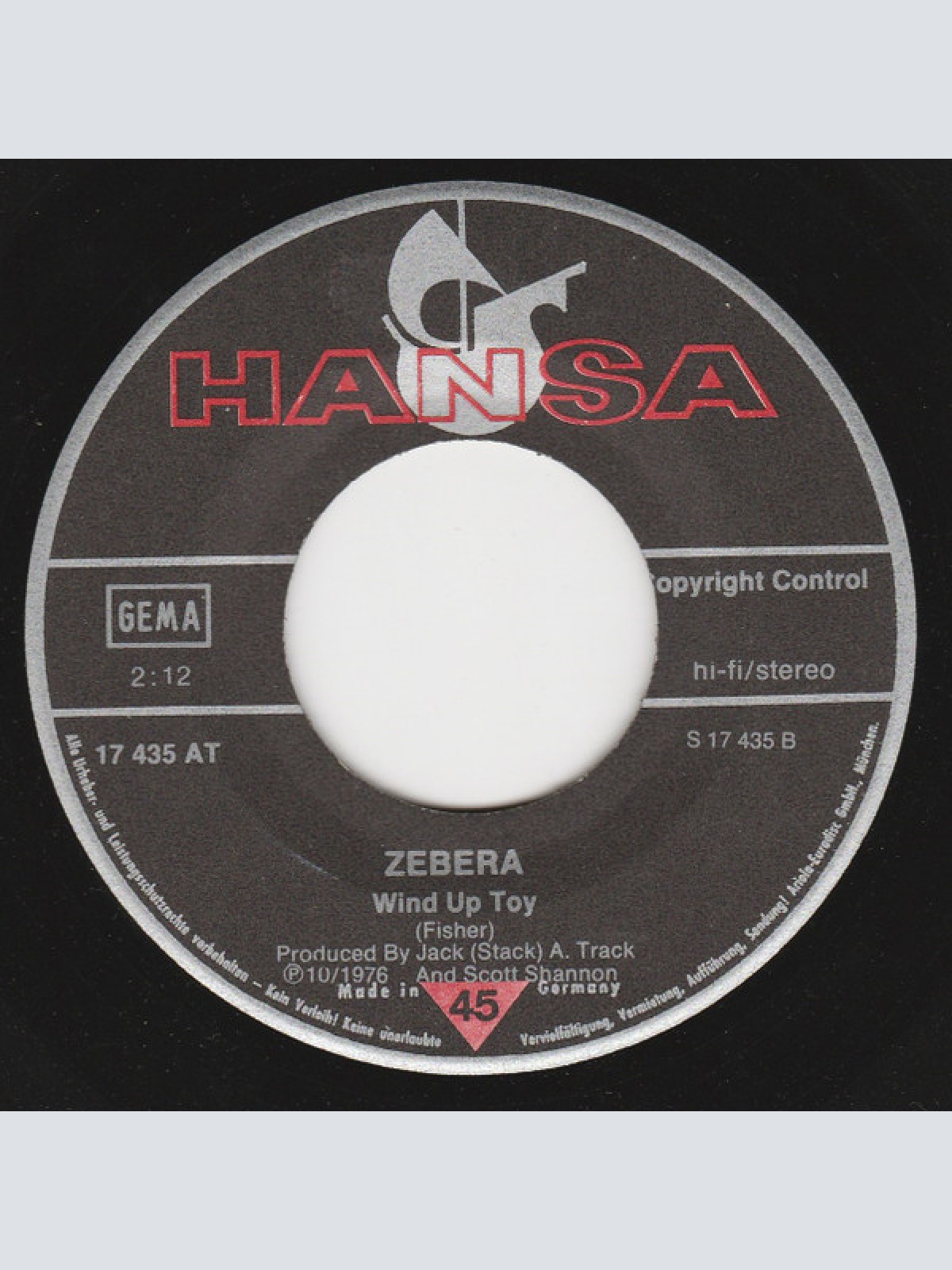Vinyl / Zebera - My Bionic's Man
