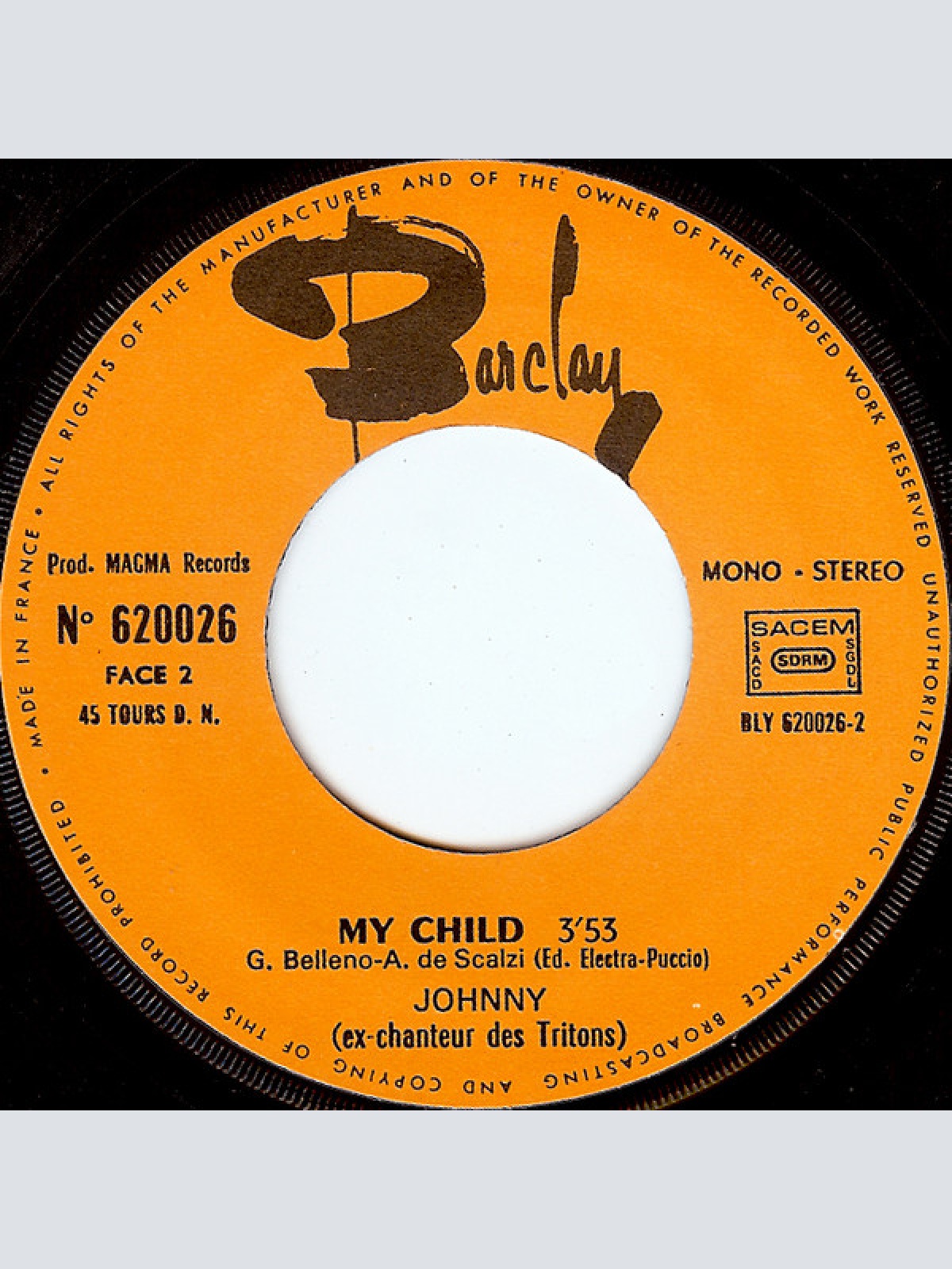 Vinyl / Johnny Ex-Chanteur Des Tritons* - Twist And Shout