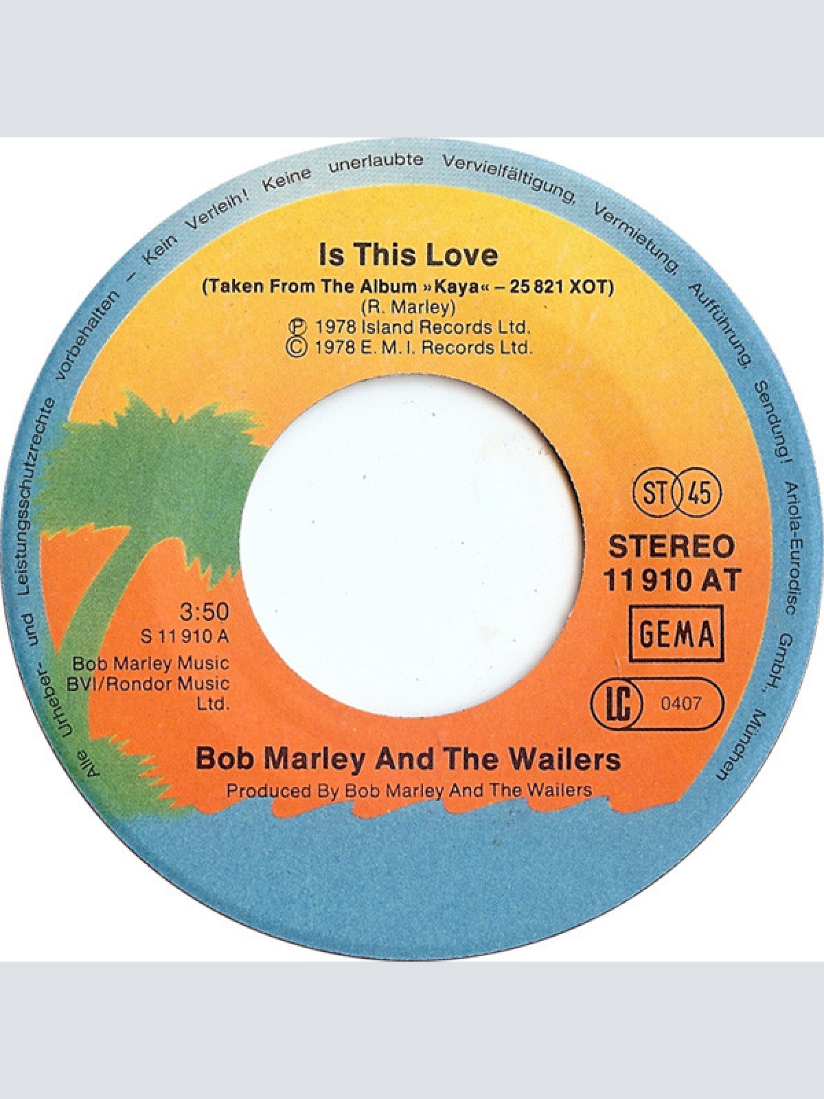 Vinyl / Bob Marley & The Wailers - Is This Love