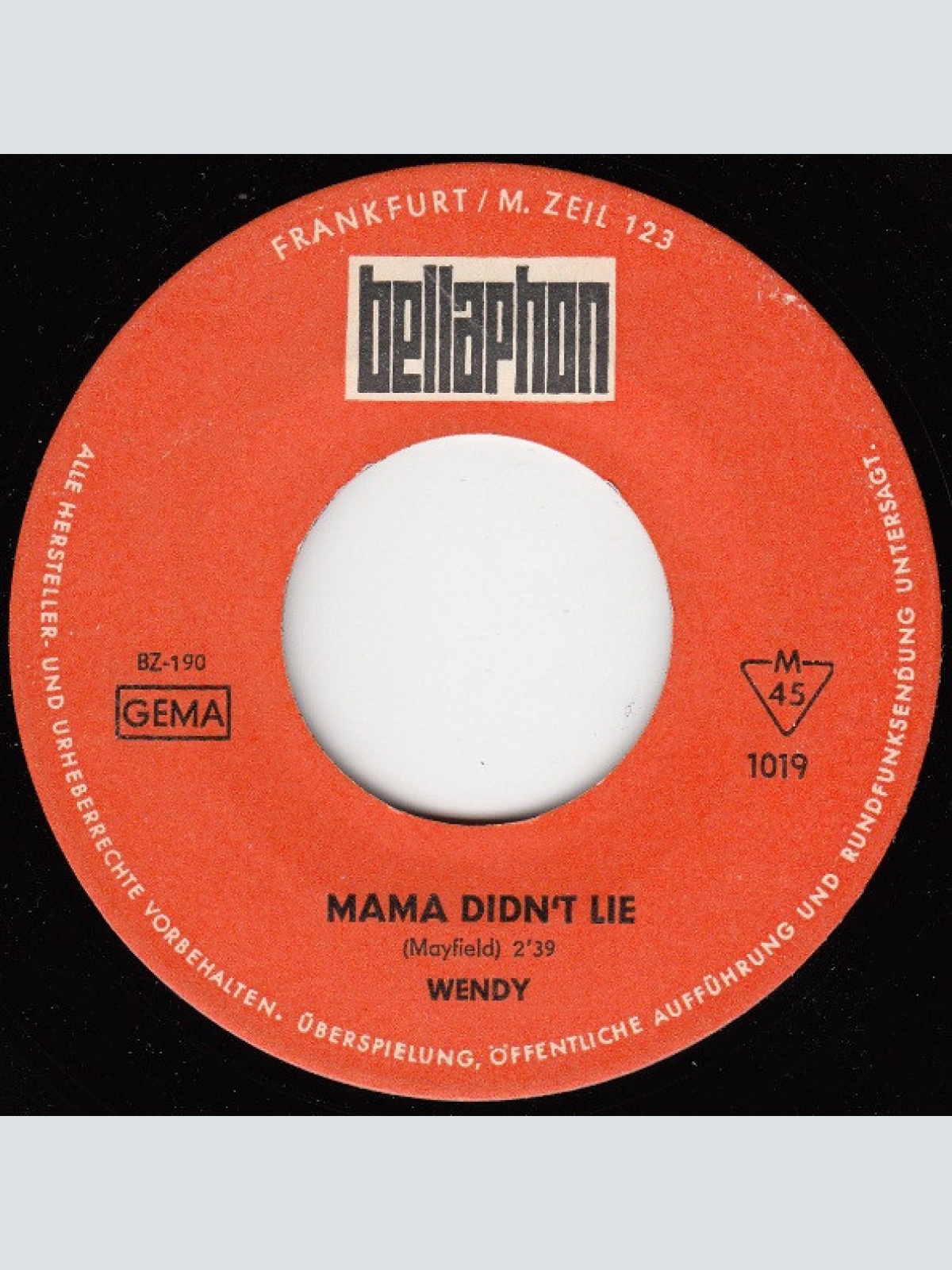 Vinyl / Wendy (12) - You Don't Love Me No More