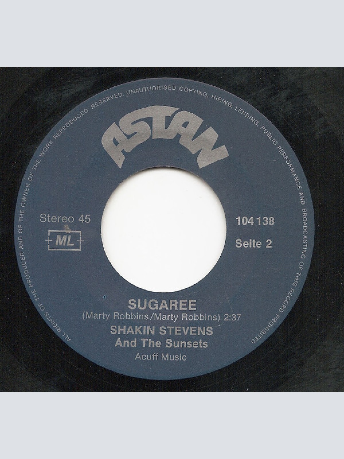 Vinyl / Shakin' Stevens And The Sunsets - Donna / Sugaree
