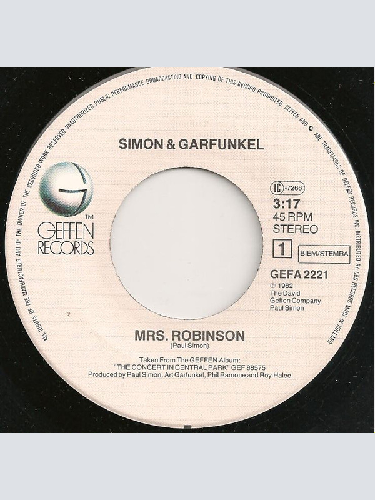 Vinyl / Simon & Garfunkel - Mrs. Robinson / Bridge Over Troubled Water