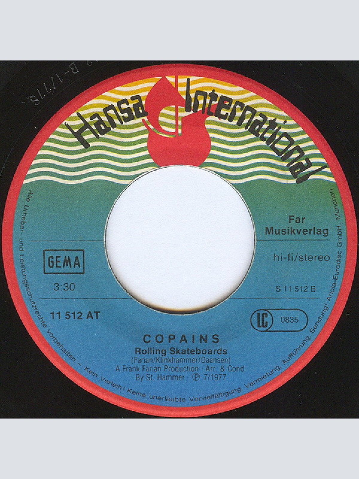 Vinyl / Copains - Skateboard (Uh-Ah-Ah)