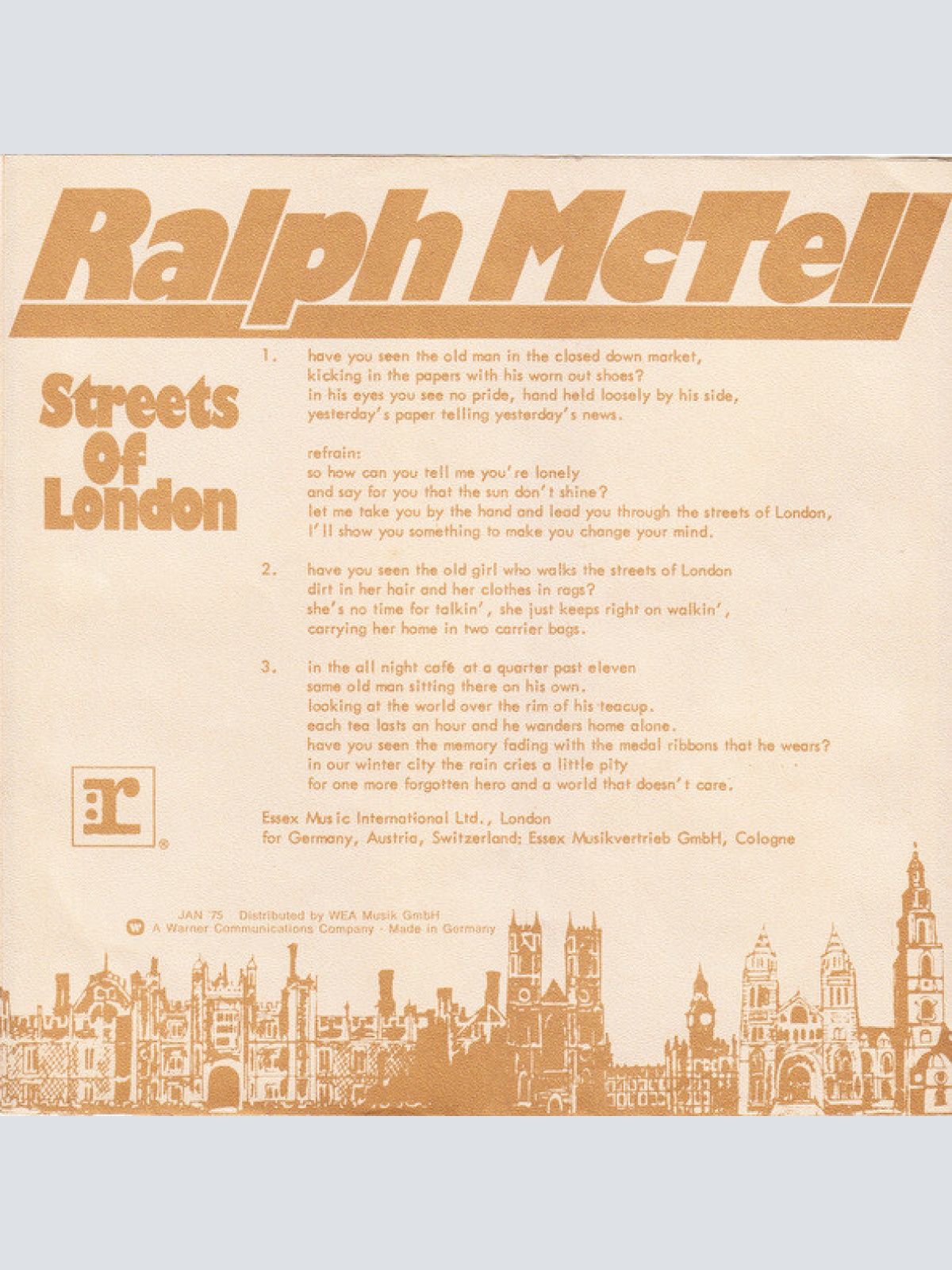 Vinyl / Ralph McTell - Streets Of London