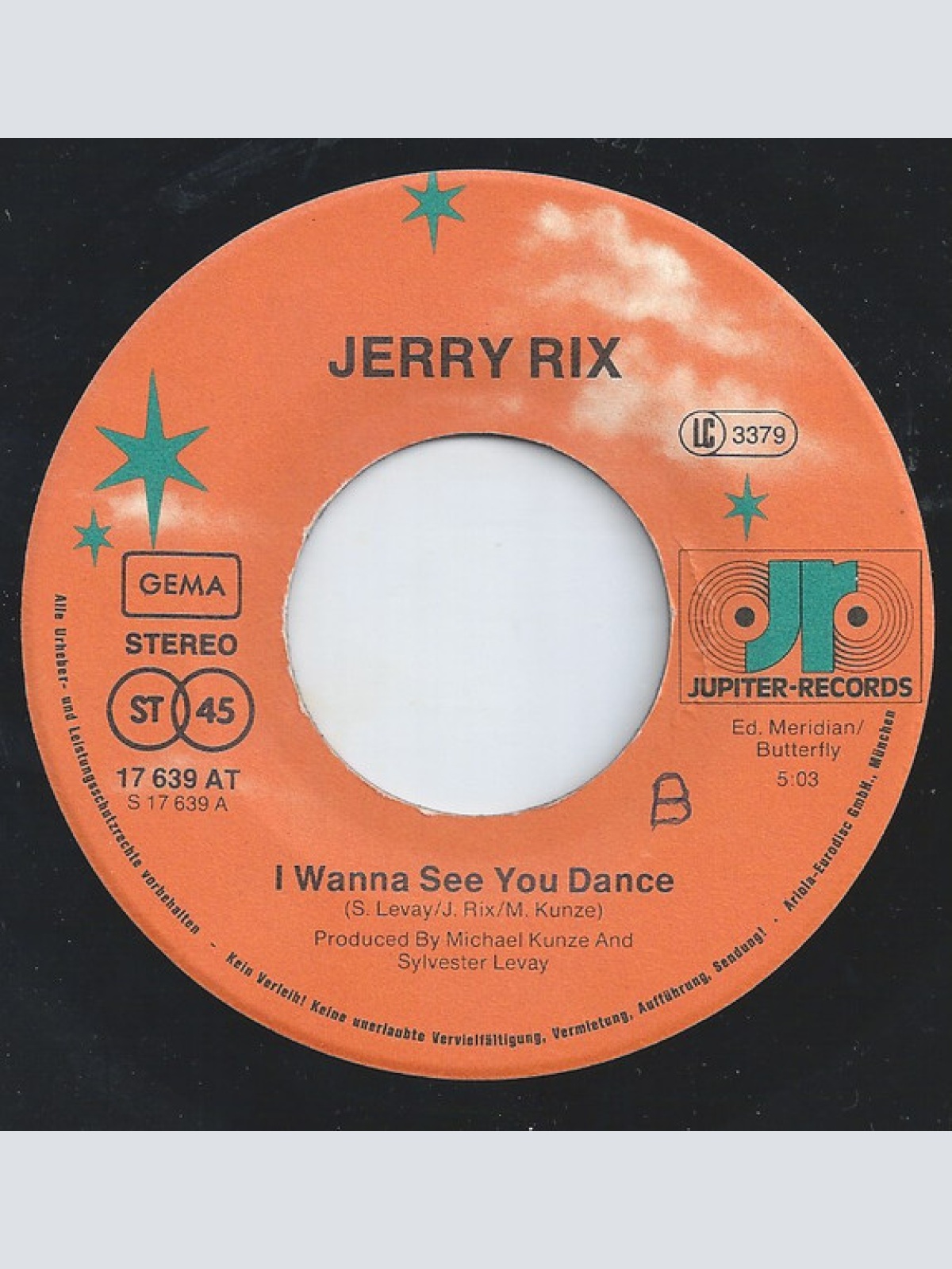Vinyl / Jerry Rix - I Wanna See You Dance