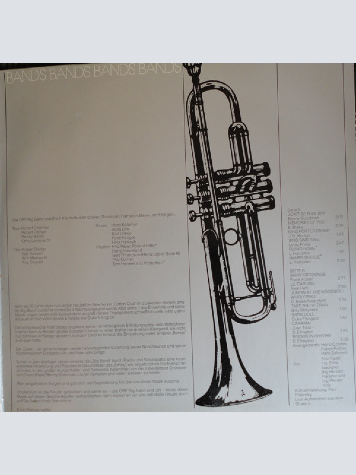 Vinyl / Franz Schubert - Leoš Janáček - ORF Symphonieorchester / ORF Big Band - Erich Kleinschuster - Schubert - Janáček 1978 / Bands Bands Bands Bands