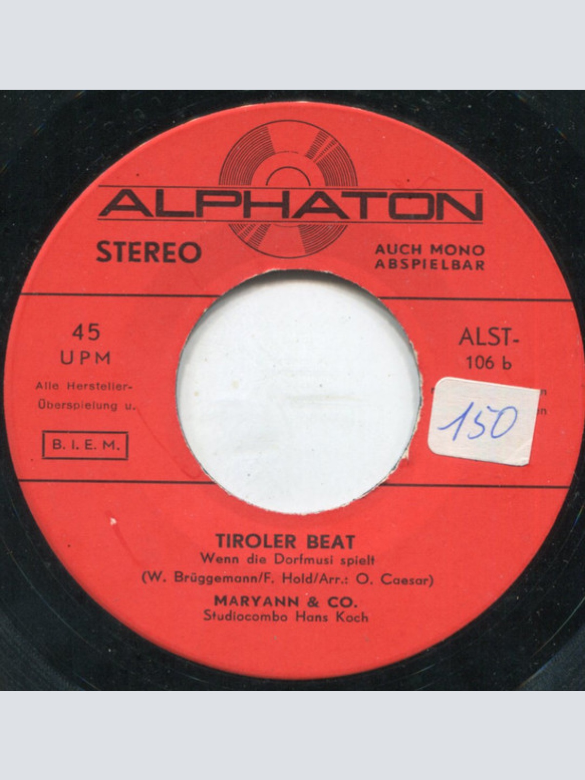 Vinyl / Maryann & Co - Lederhosen-Song / Tiroler Beat
