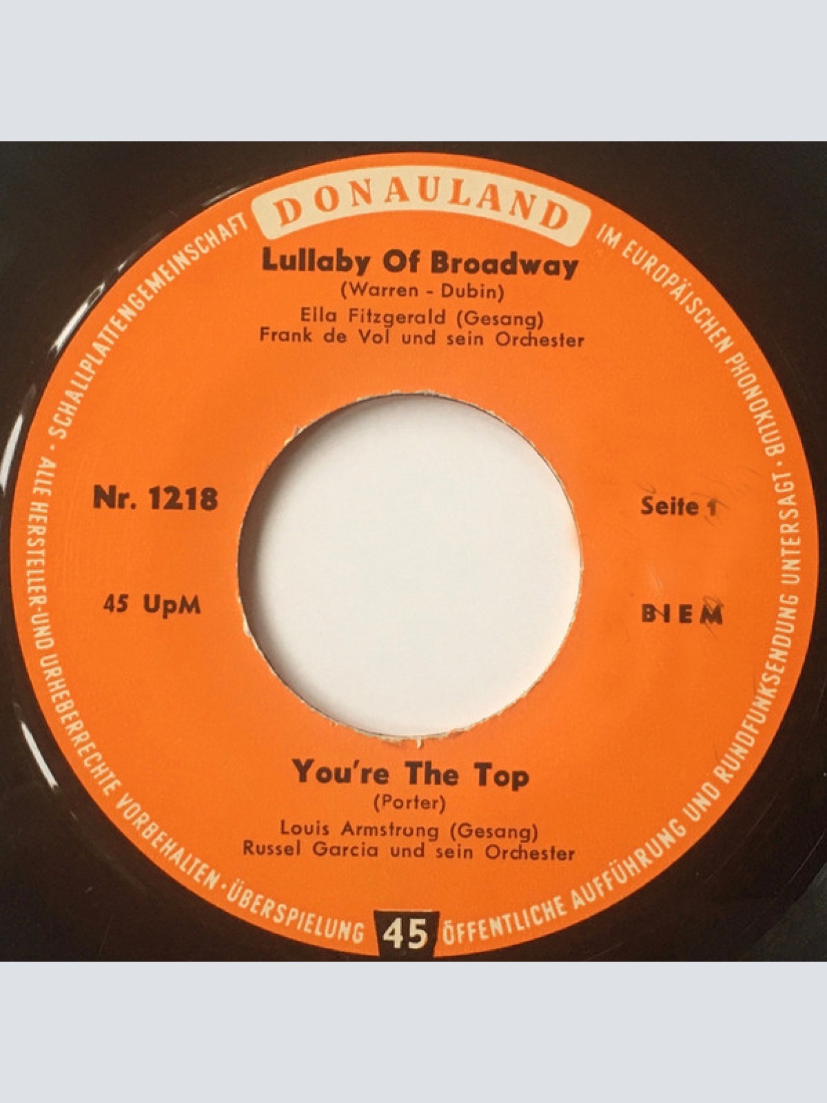 Vinyl / Various - Lullaby Of Broadway / You´re The Top / Just One Of Those Things / I Hear Music