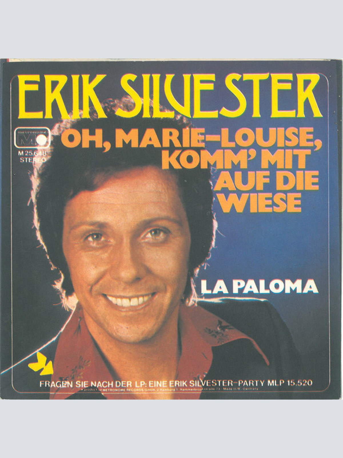 Vinyl / Erik Silvester - Oh, Marie-Louise, Komm' Mit Auf Die Wiese