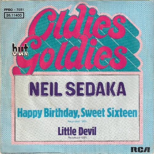 Vinyl / Neil Sedaka - Happy Birthday, Sweet Sixteen / Little Devil