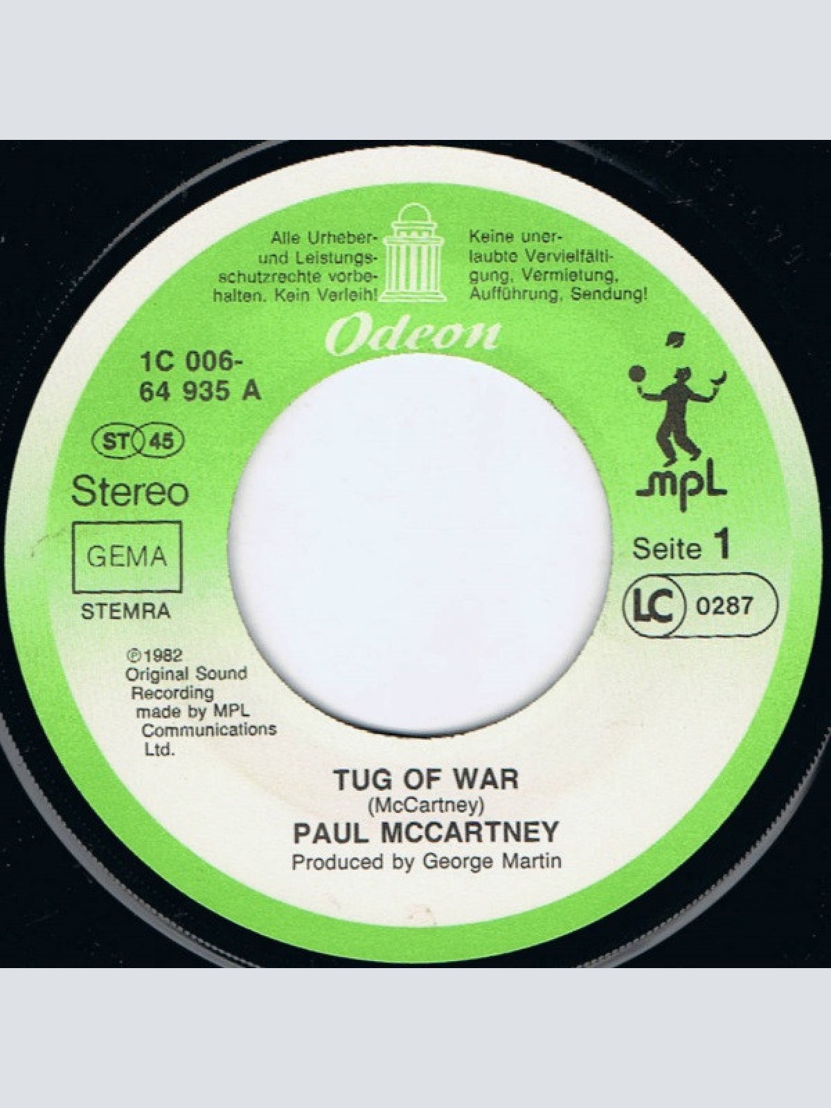 Vinyl / Paul McCartney - Tug Of War