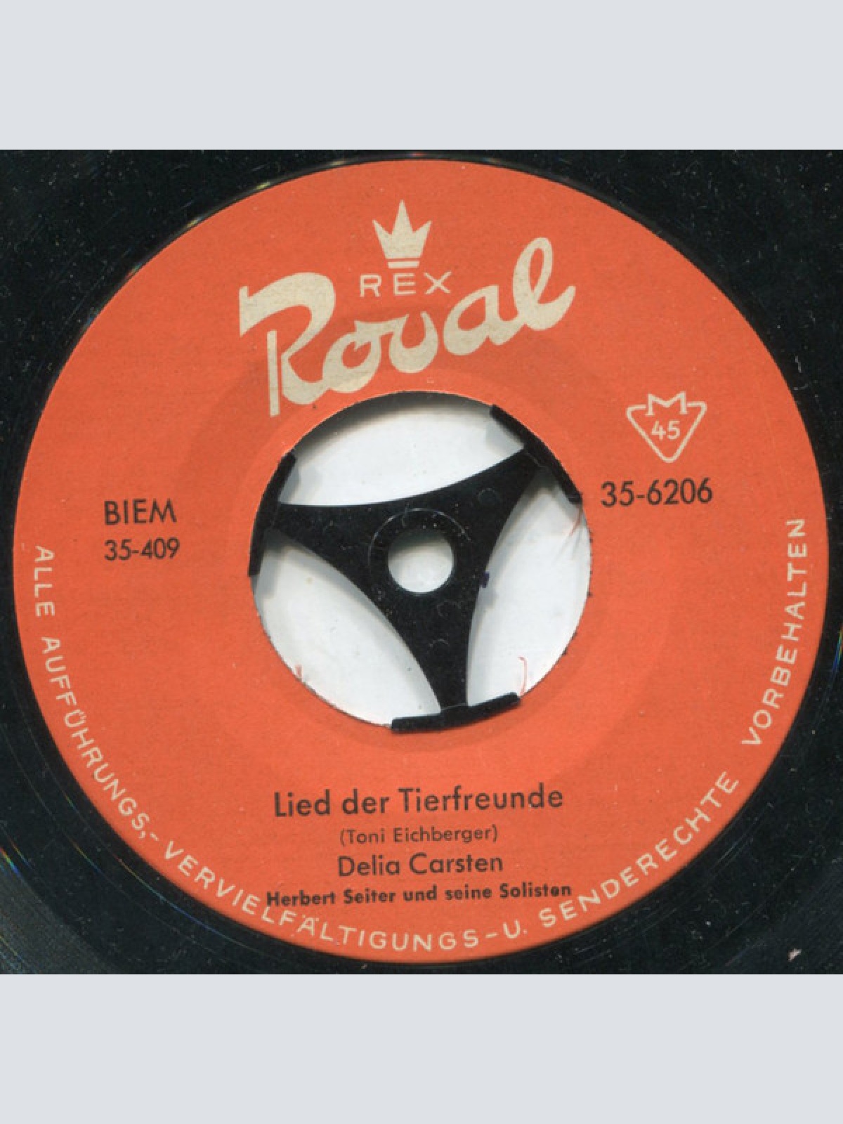 Vinyl / Delia Carsten - Lied Der Tierfreunde / Mutters Augengläser