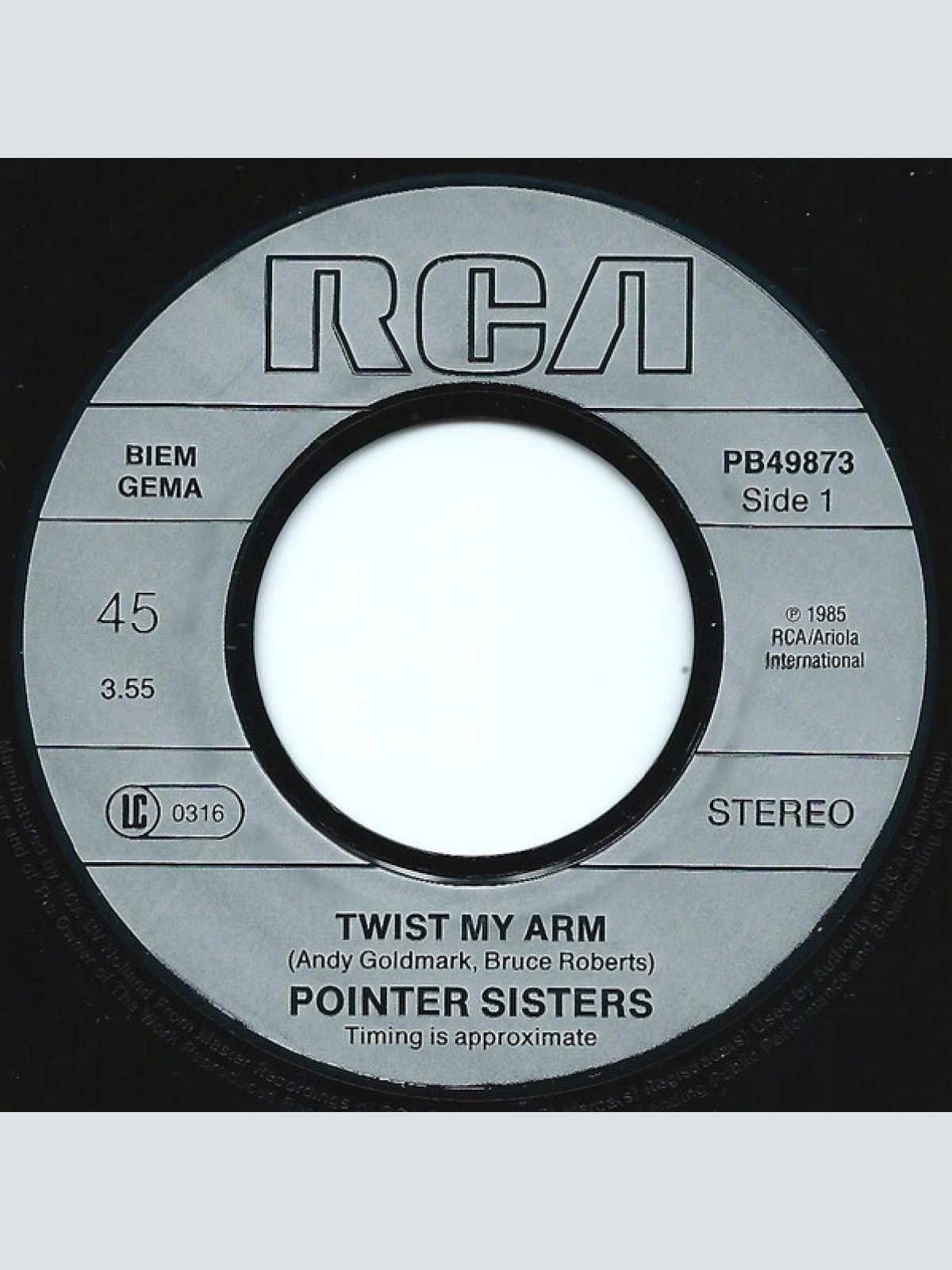Vinyl / Pointer Sisters - Twist My Arm