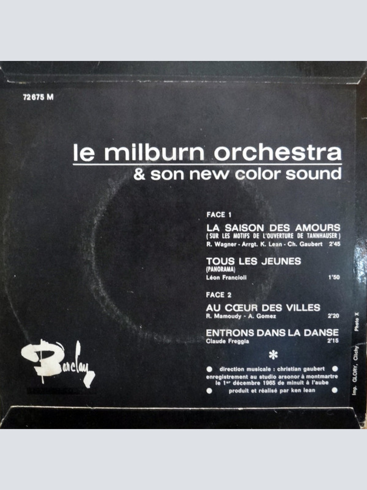 Vinyl / Le Milburn Orchestra Et Son New Color Sound - La Saison Des Amours (Tannhäuser De Richard Wagner)
