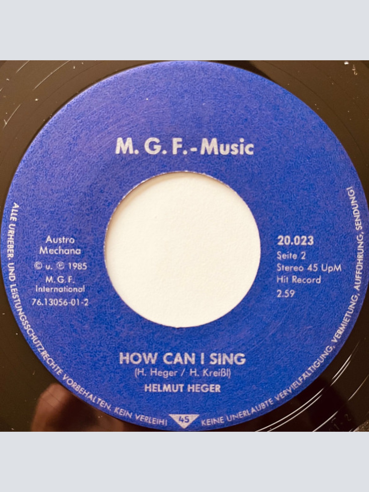 Vinyl / Helmut Heger - Funny Thing You Are