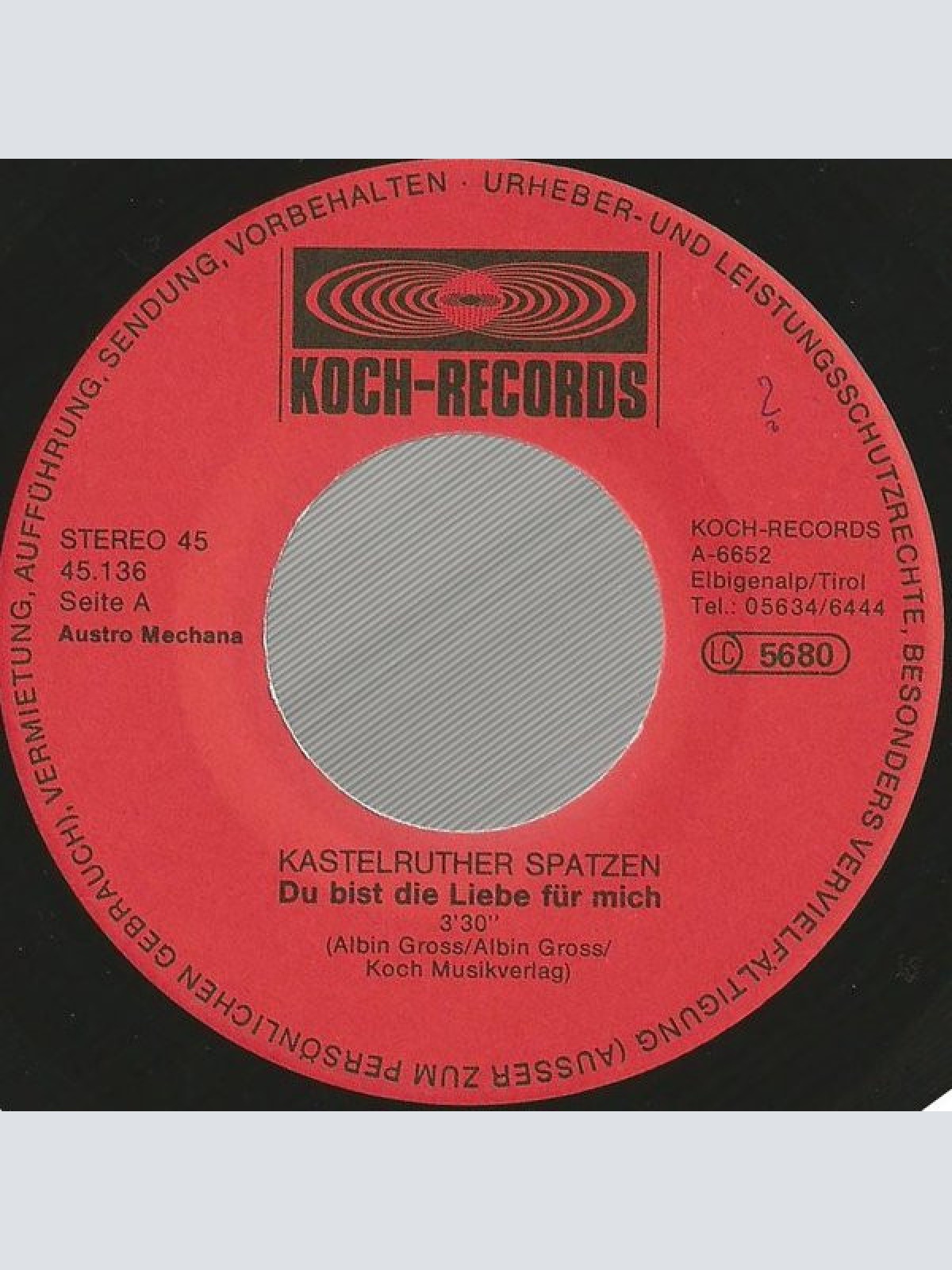 Vinyl / Kastelruther Spatzen - Du Bist Die Liebe Für Mich