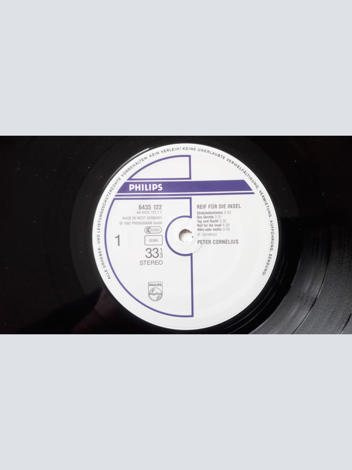 Vinyl / Peter Cornelius - Reif Für Die Insel