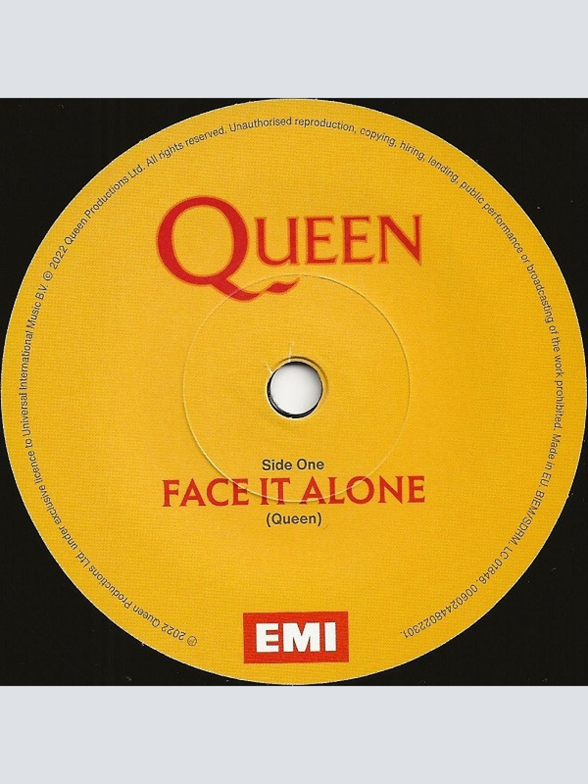 Vinyl / Queen - Face It Alone