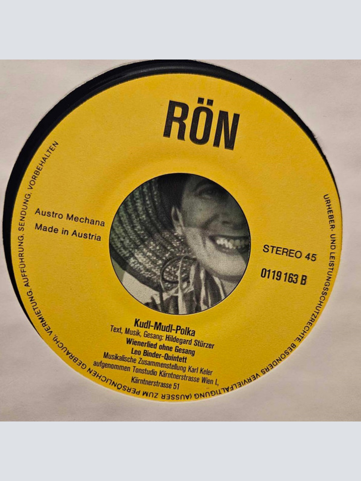 Vinyl / Hildegard Stürzer Mit Leo Binder Quintett - Ich Hab Nur Einen Wunsch Auf Dieser Welt / Kudl-Mudl-Polka