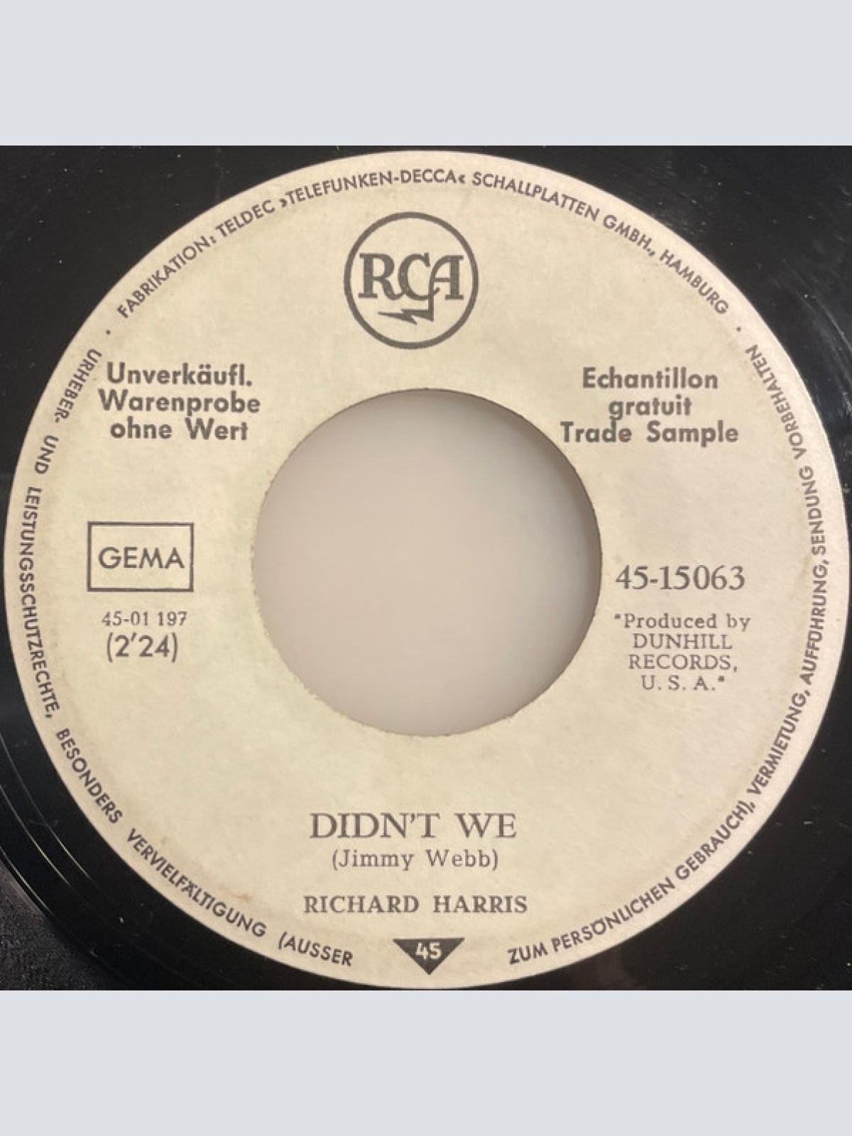 Vinyl / Richard Harris - Mac Arthur Park