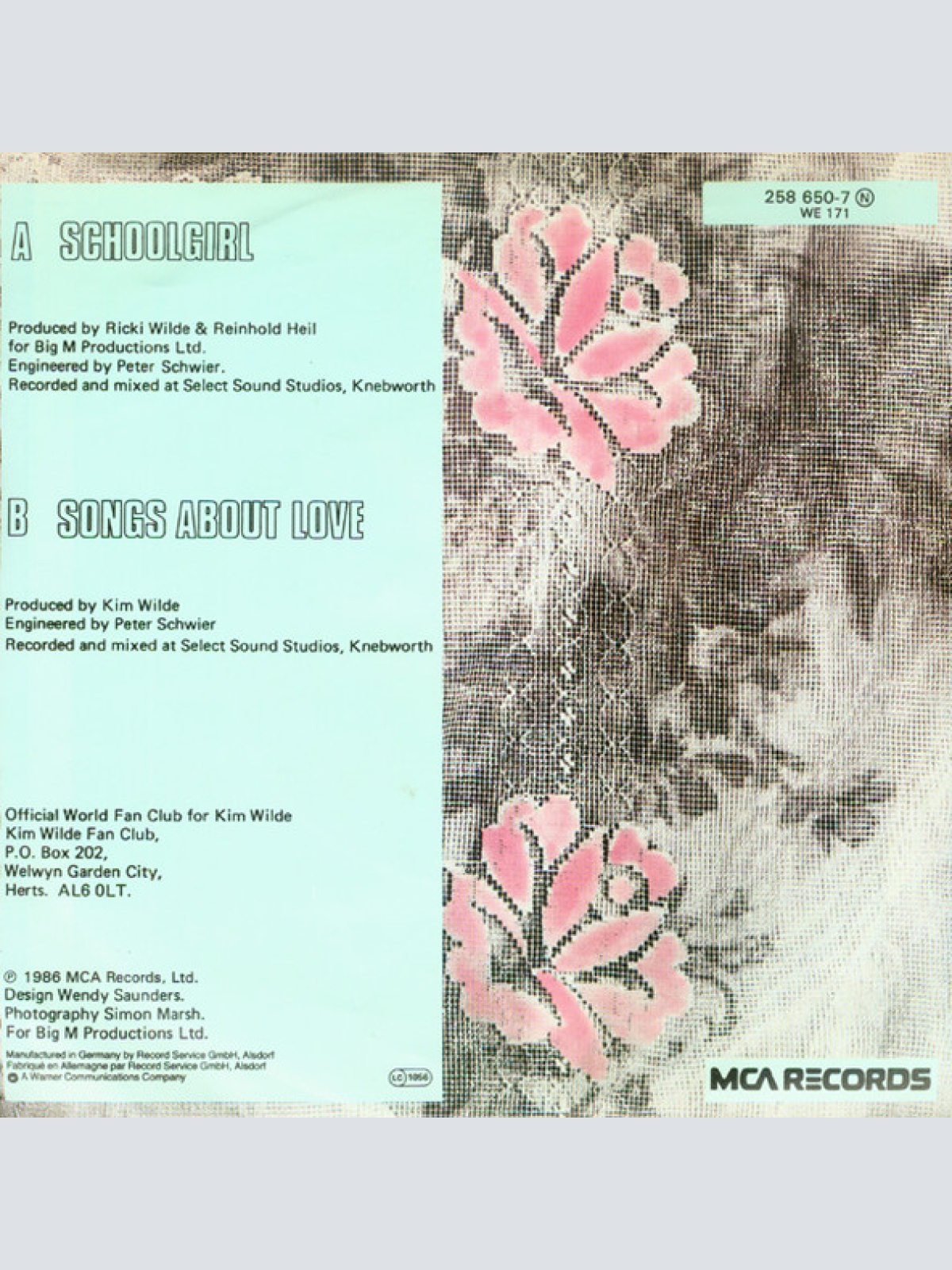 Vinyl / Kim Wilde - Schoolgirl