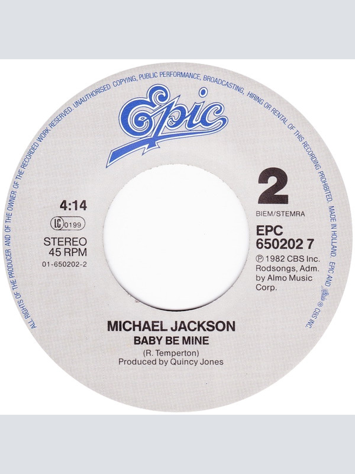 Vinyl / Michael Jackson - I Just Can't Stop Loving You