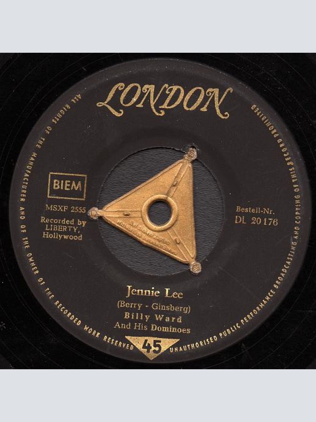 Vinyl / Billy Ward And His Dominoes - Jennie Lee / Music, Maestro, Please
