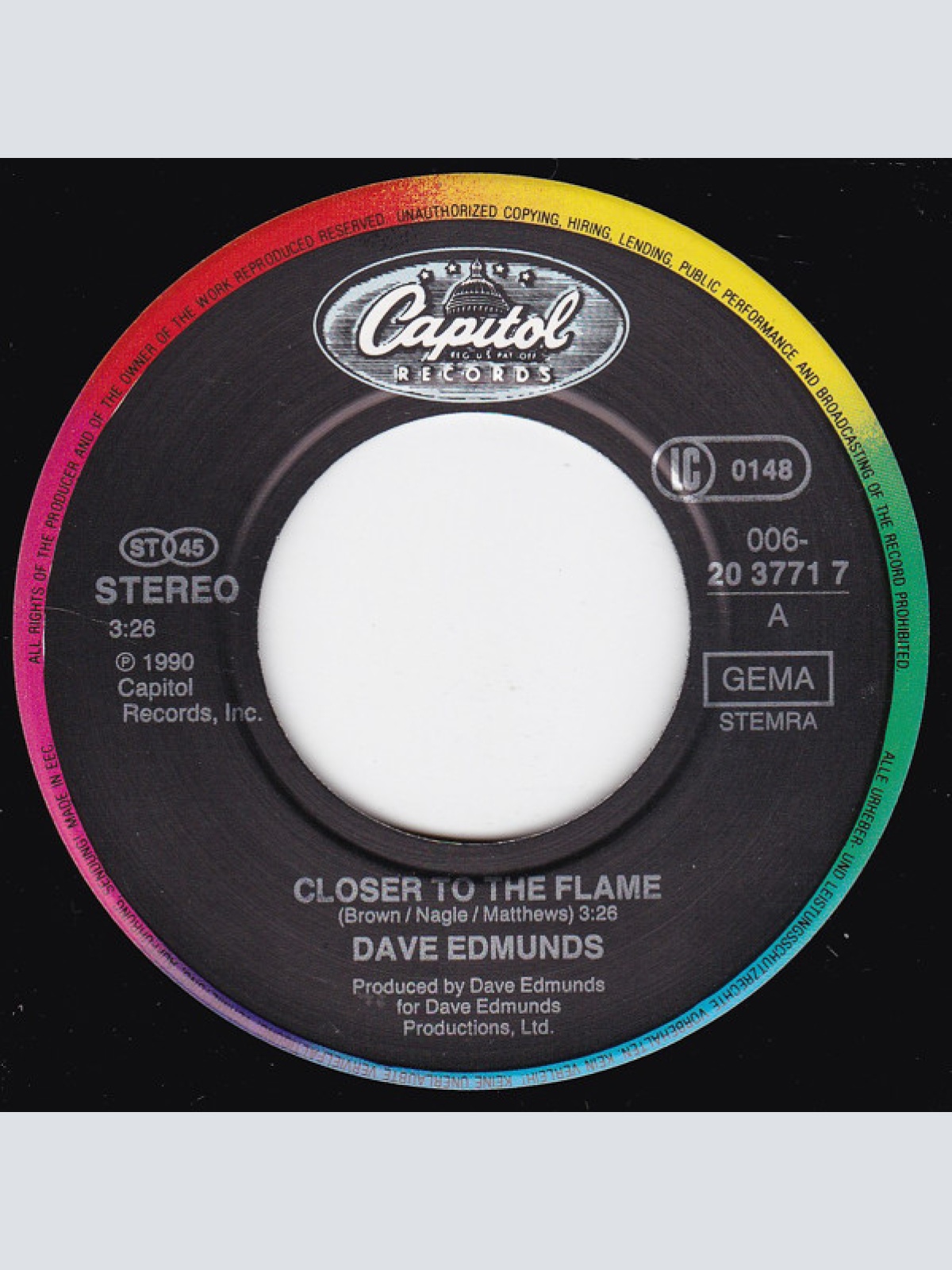 Vinyl / Dave Edmunds - Closer To The Flame